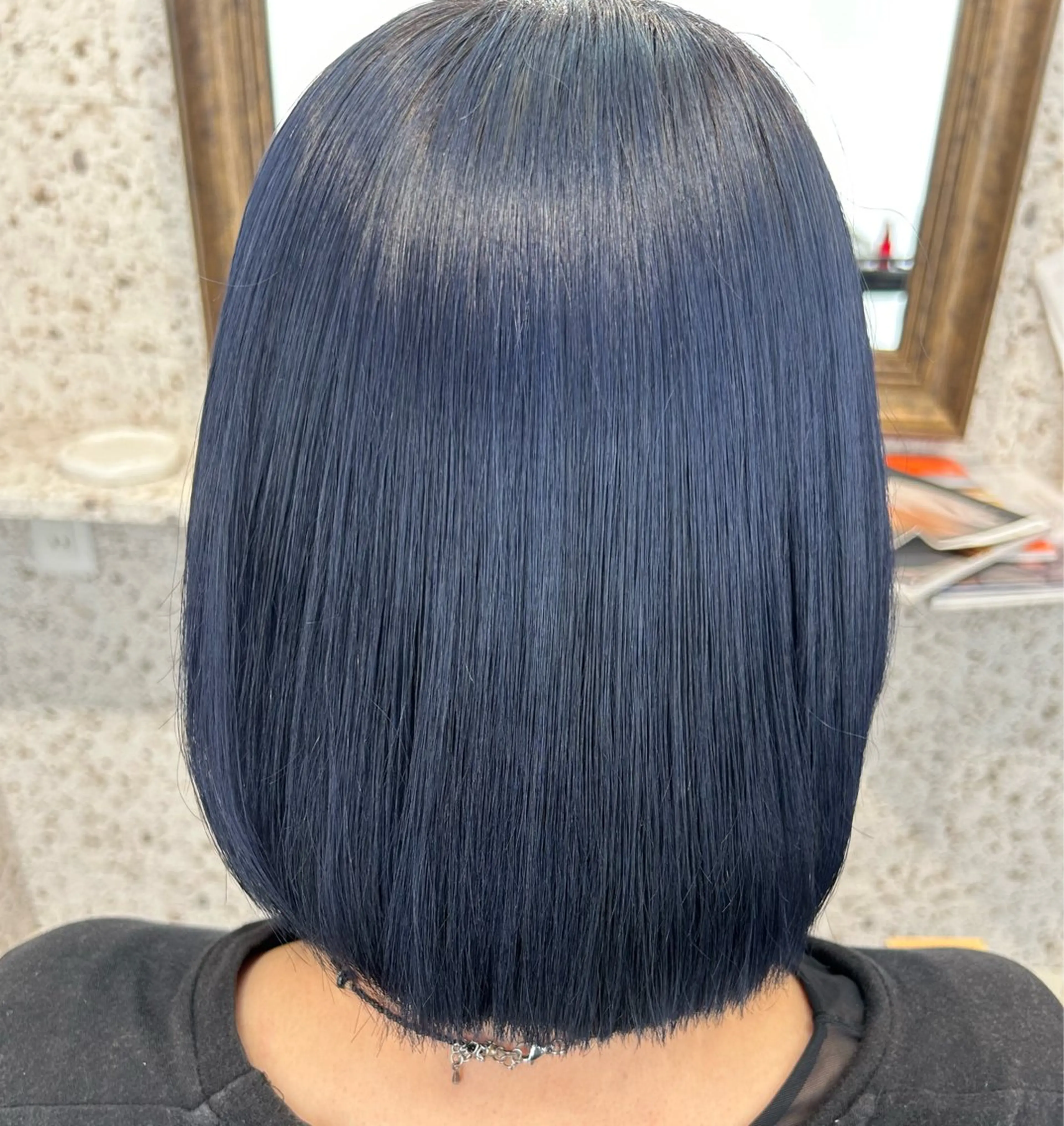 カラー 黒髪 ブルーカラー ブルーブラック [lani ] konatsuのヘアスタイル