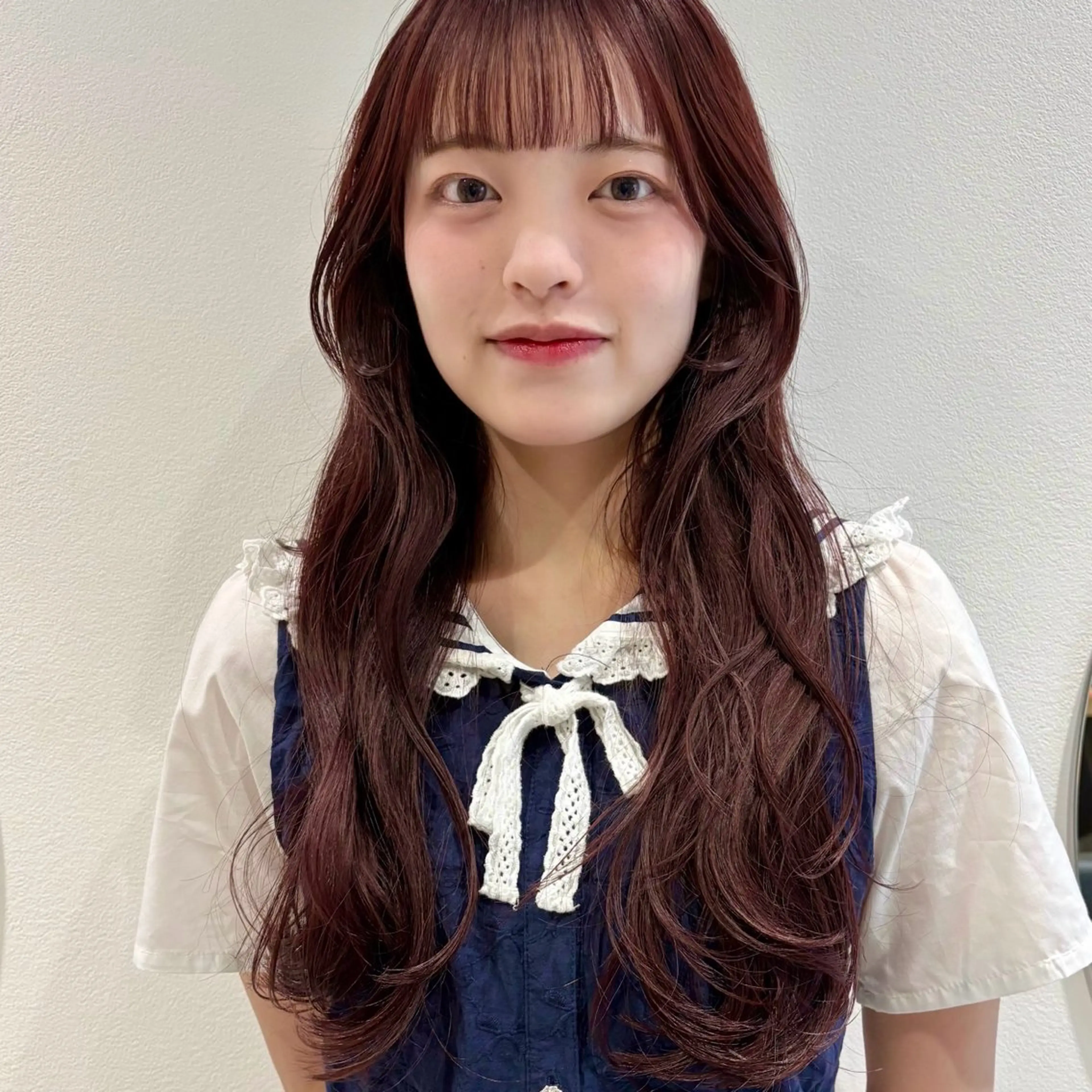 ロング カラー カット ヘアカラー トリートメント 🍊暖色×顔周り 🍊cocoroのヘアスタイル