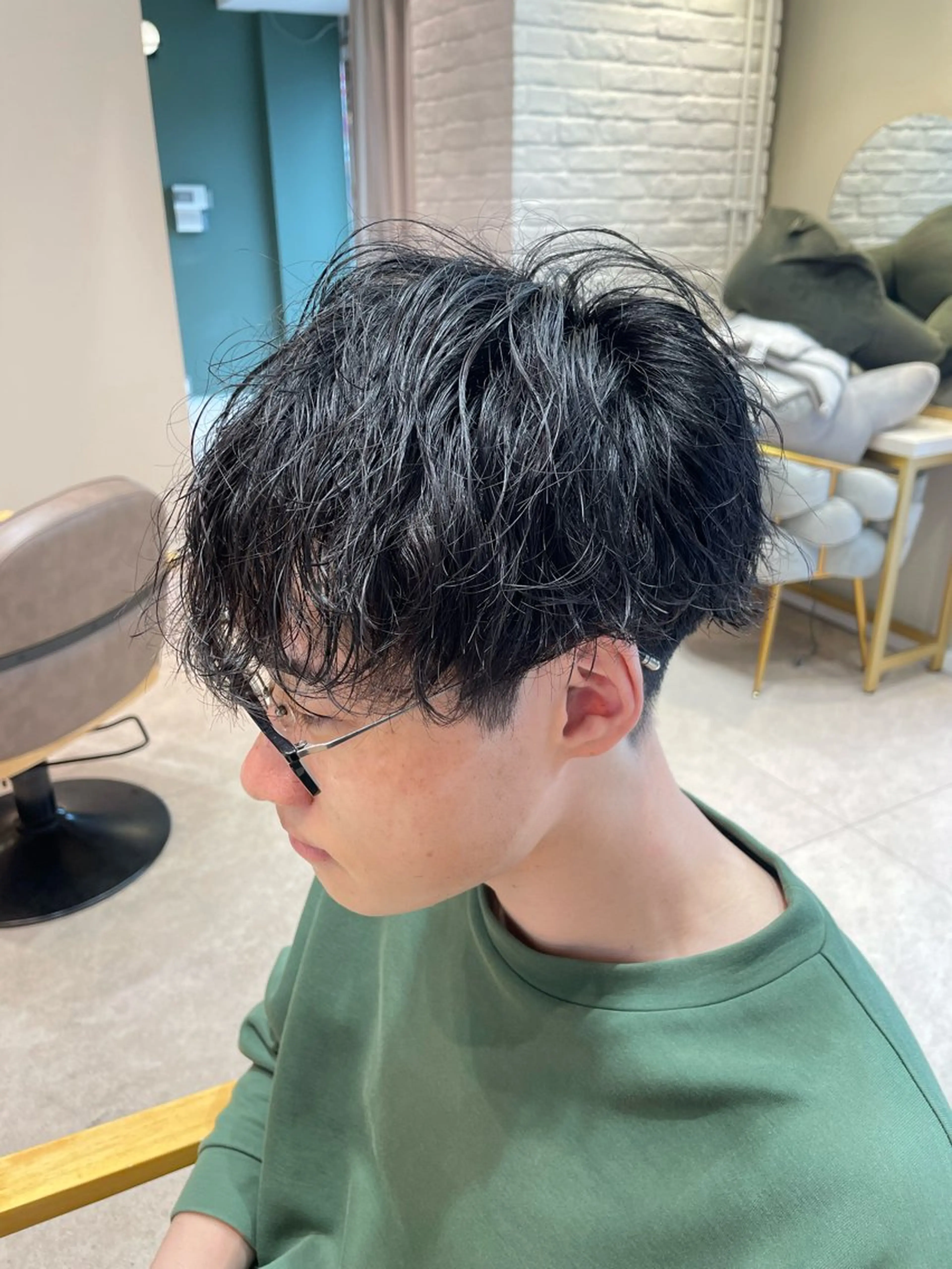 パーマ メンズ メンズパーマ シャドーパーマ 髪質改善 BlancHairのヘアスタイル