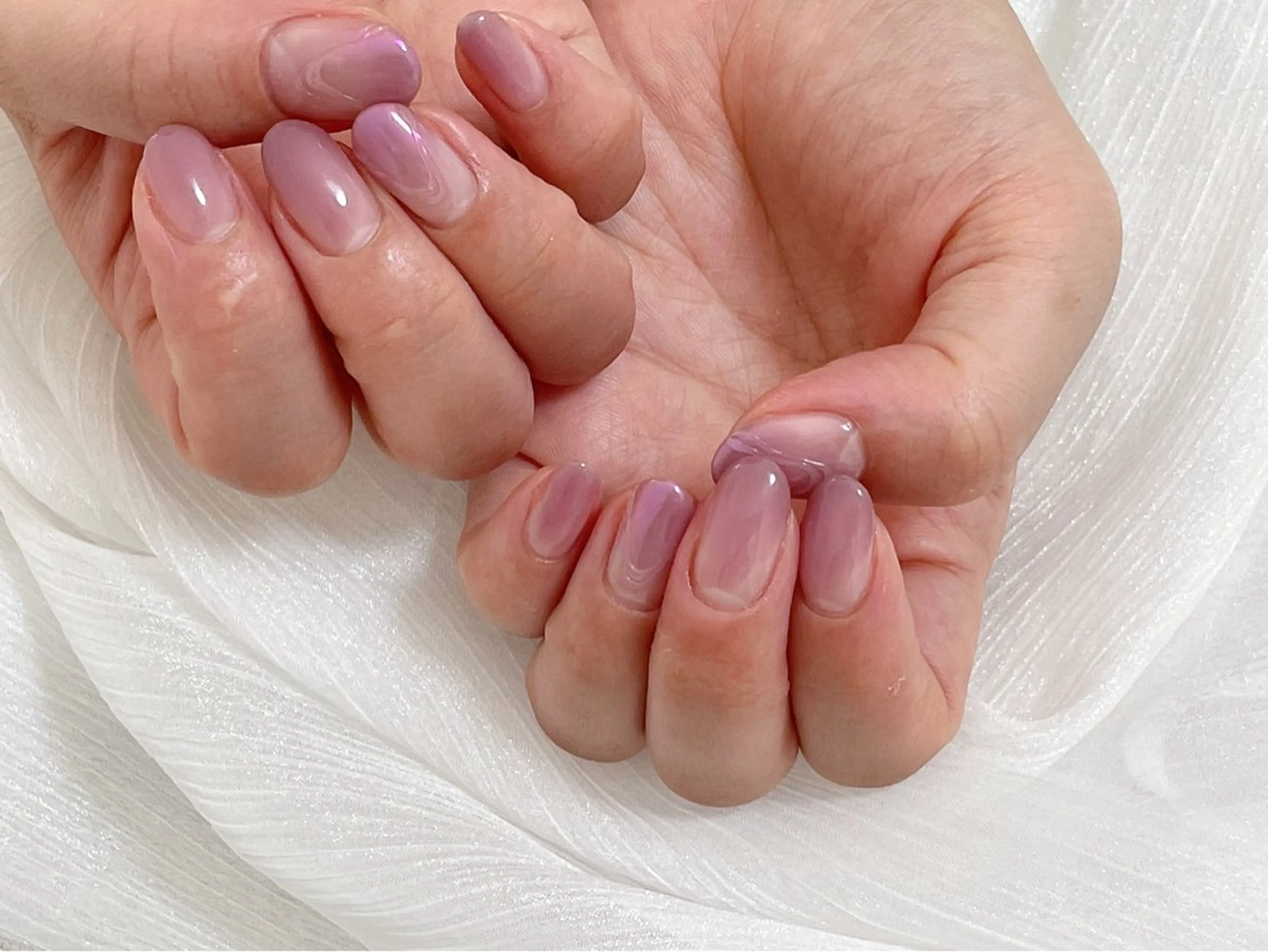 ネイル オーロラネイル ブルー フットネイル フレンチネイル ジェルネイル ハンドネイル kiki nail たまプラーザのネイルデザイン