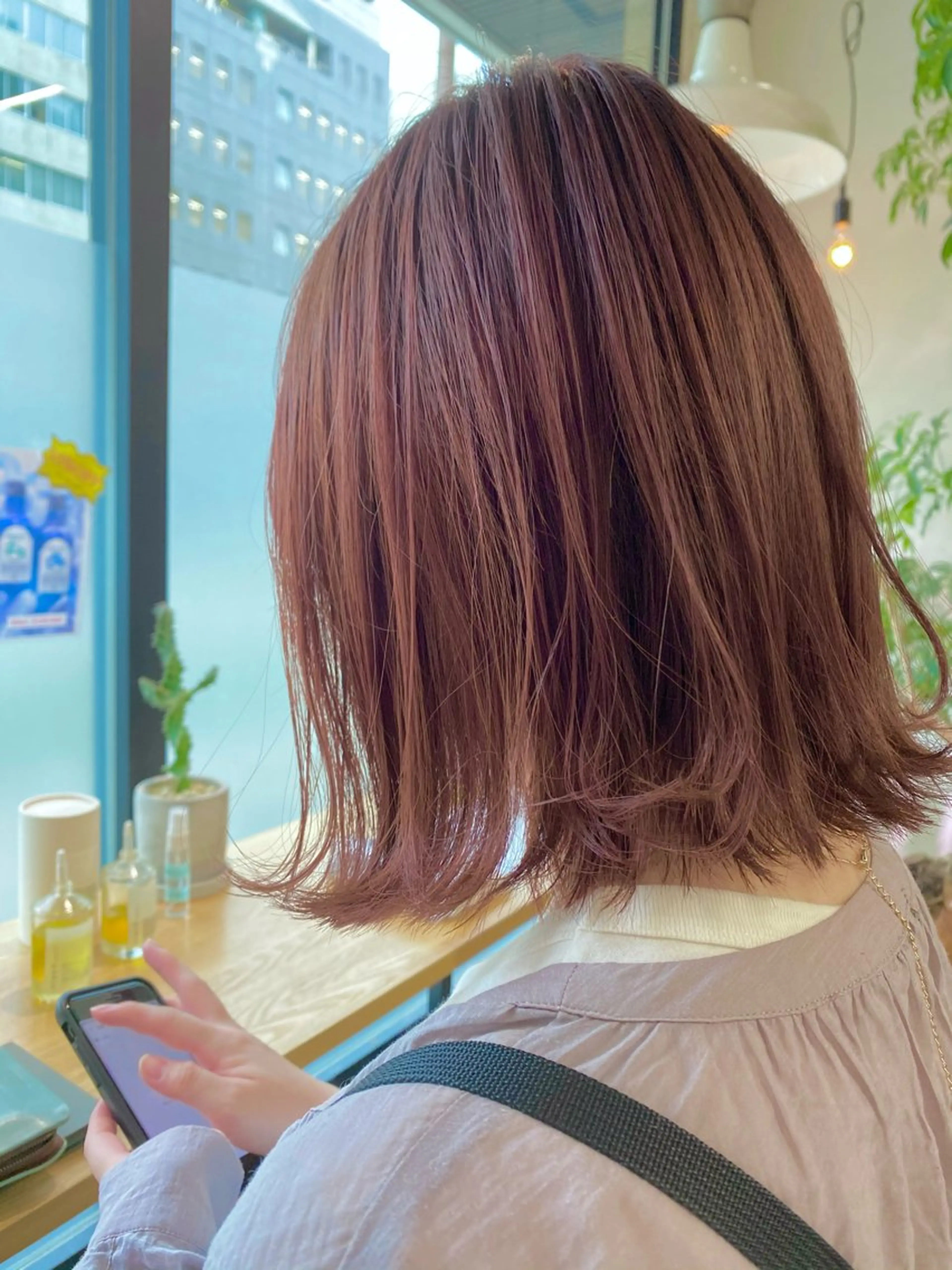 ミディアム カラー ピンクカラー 艶髪🌟髪質改善✨ Zinaヤマダ チサのヘアスタイル