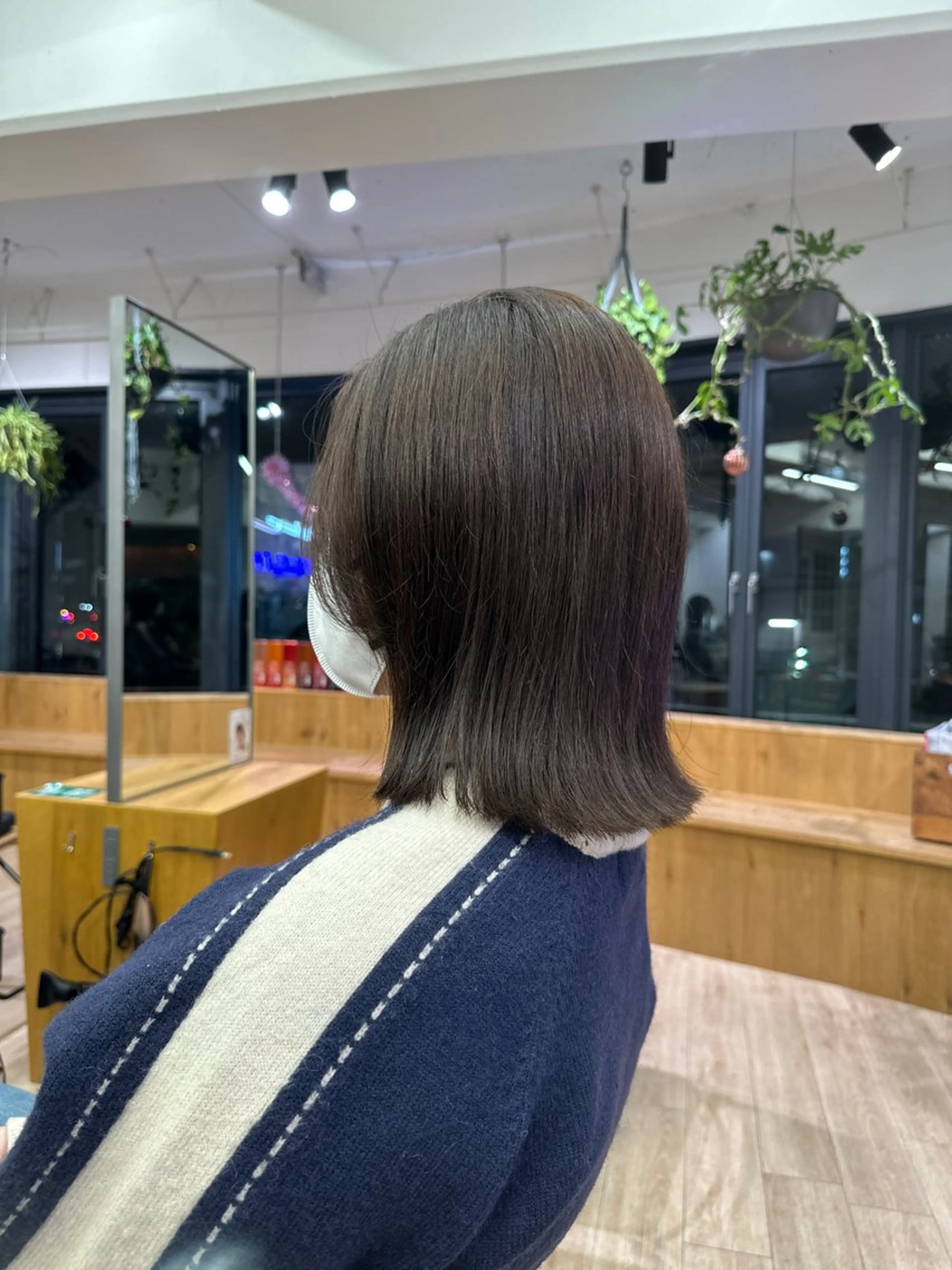 ミディアム カラー 切りっぱなし/髪質 改善矯正/さやか🫧のヘアスタイル