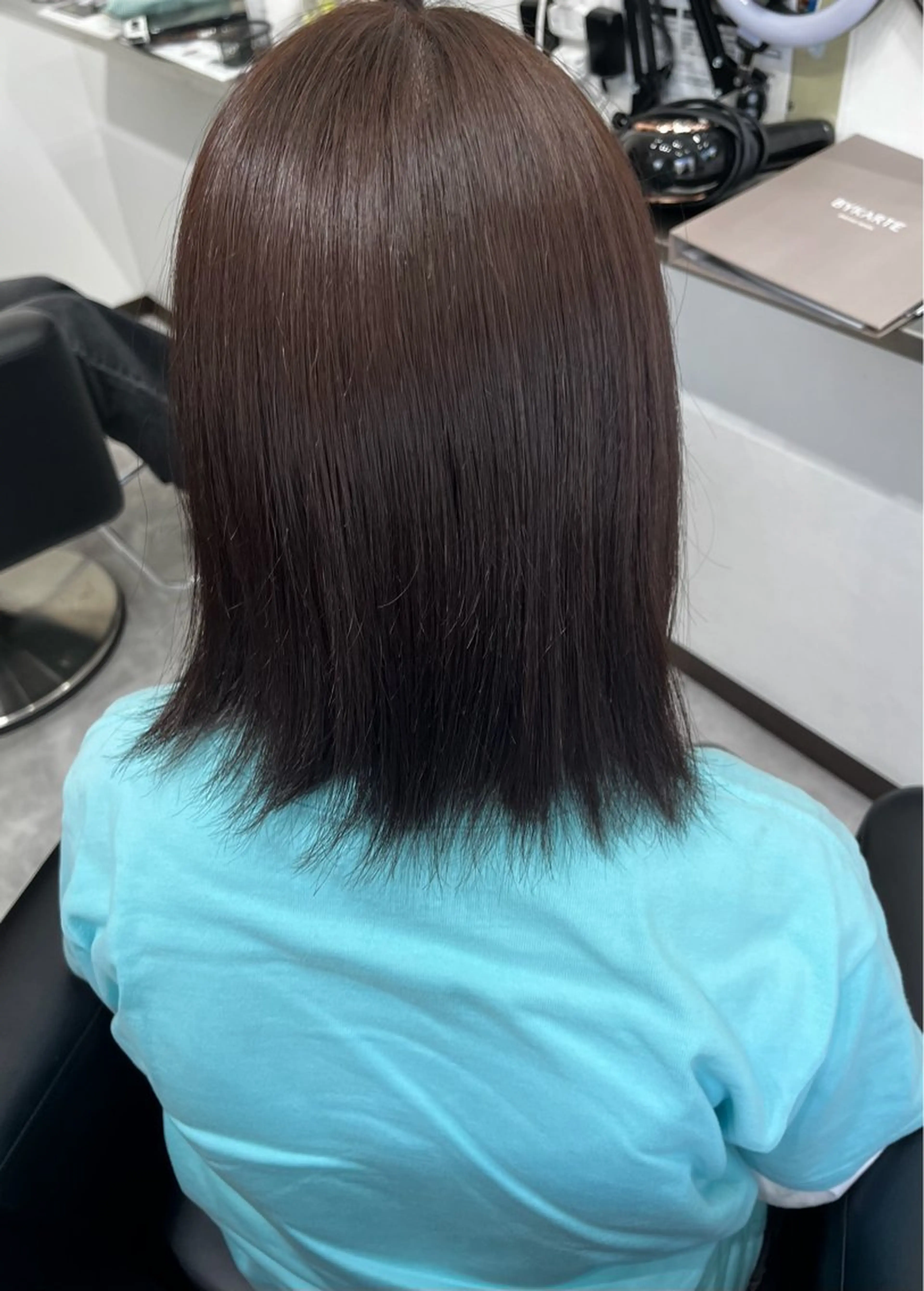 ミディアム カラー ヘアカラー ♡うる艶透明感 久留米 RAN🤍のヘアスタイル