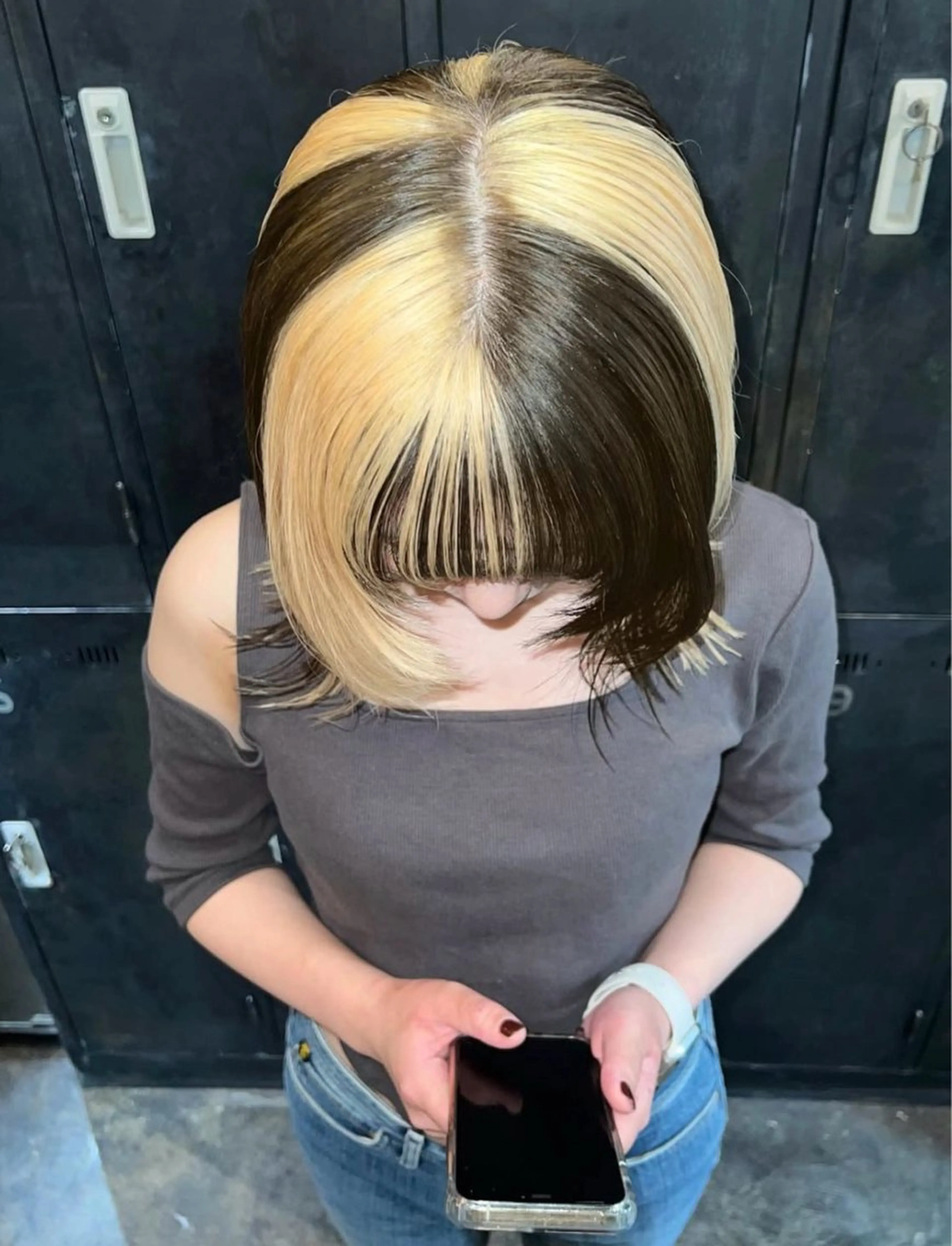 ミディアム カラー カット ヘアカラー トリートメント 海外レイヤー/ ブロンドKazuhaのヘアスタイル