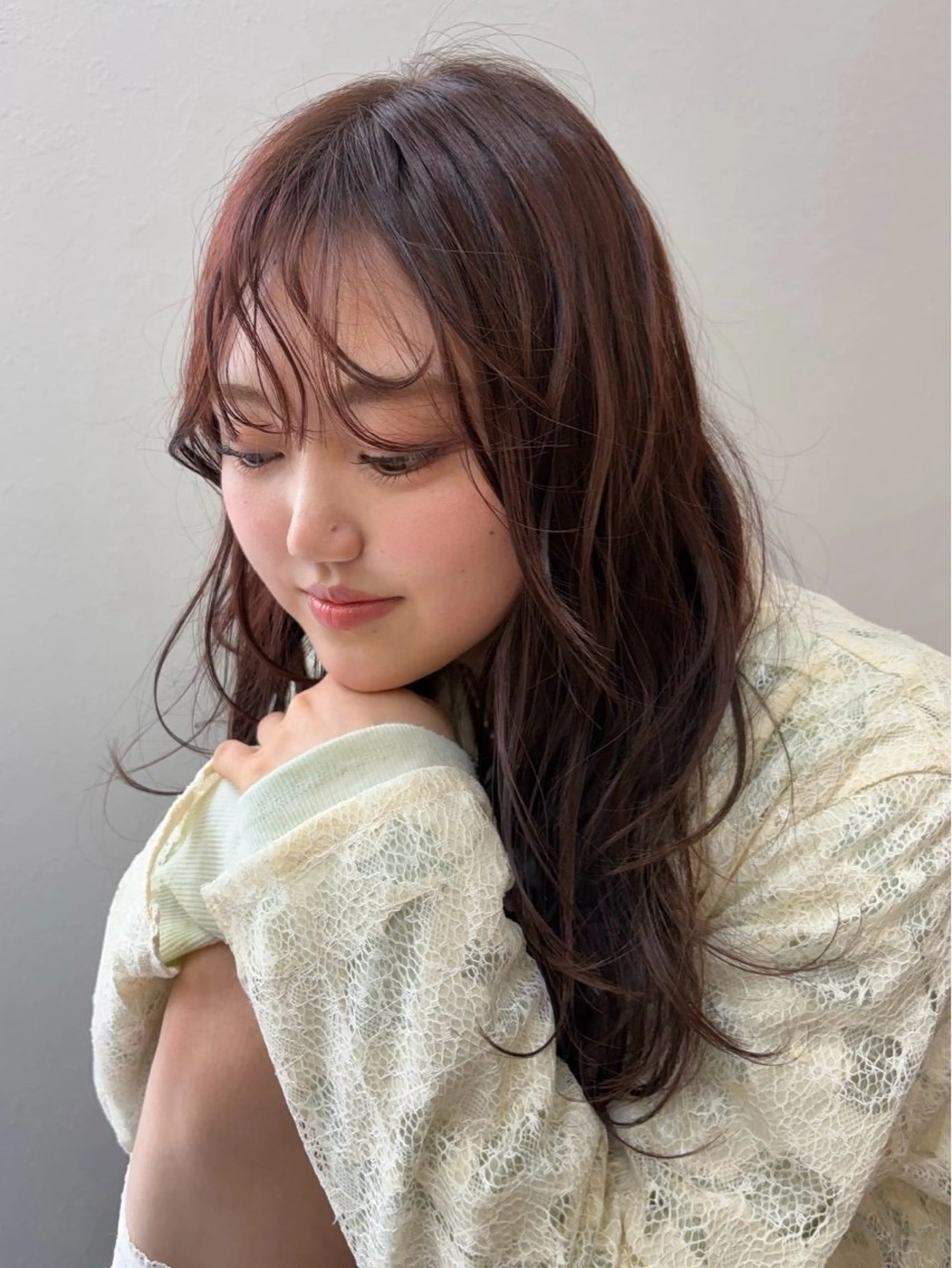 セミロング カラー 駒場 まといのヘアスタイル