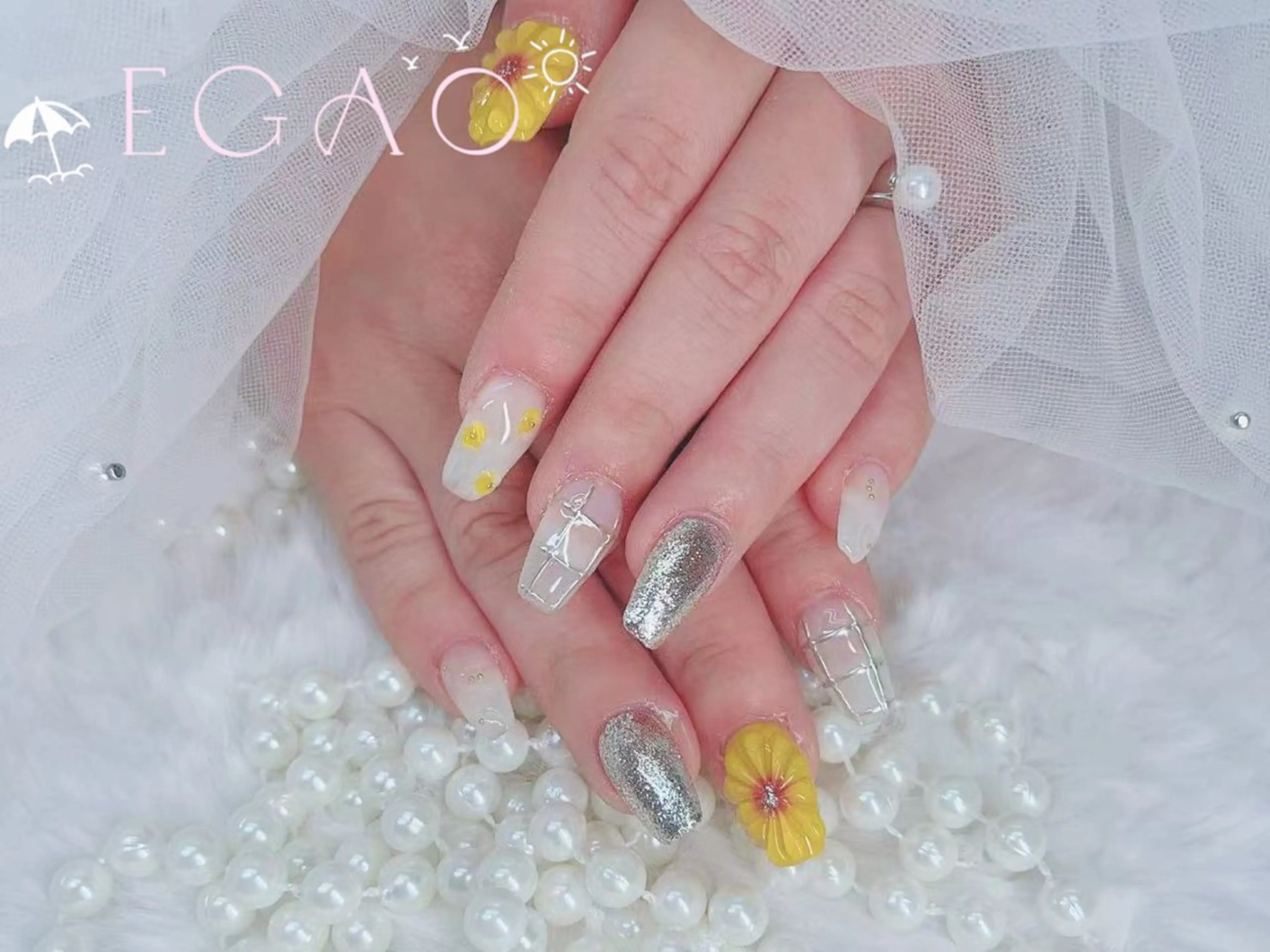 ネイル アートネイル フットネイル フレンチネイル ジェルネイル グラデーション ハンドネイル Egao Nail錦糸町店のネイルデザイン