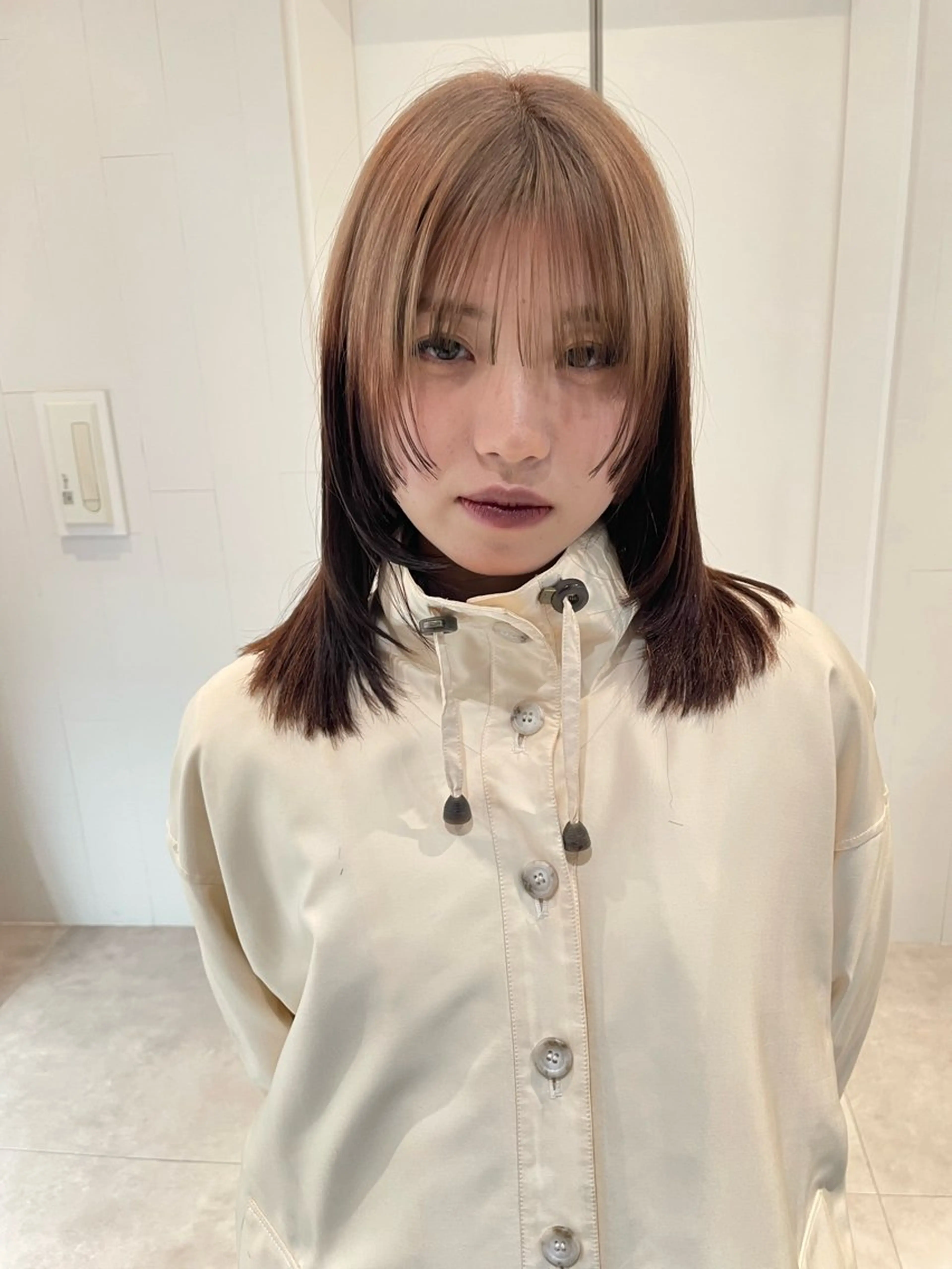 ミディアム カラー レイヤーカット カット ヘアカラー トリートメント パーマ/パーマ落とし 【Kouta】のヘアスタイル