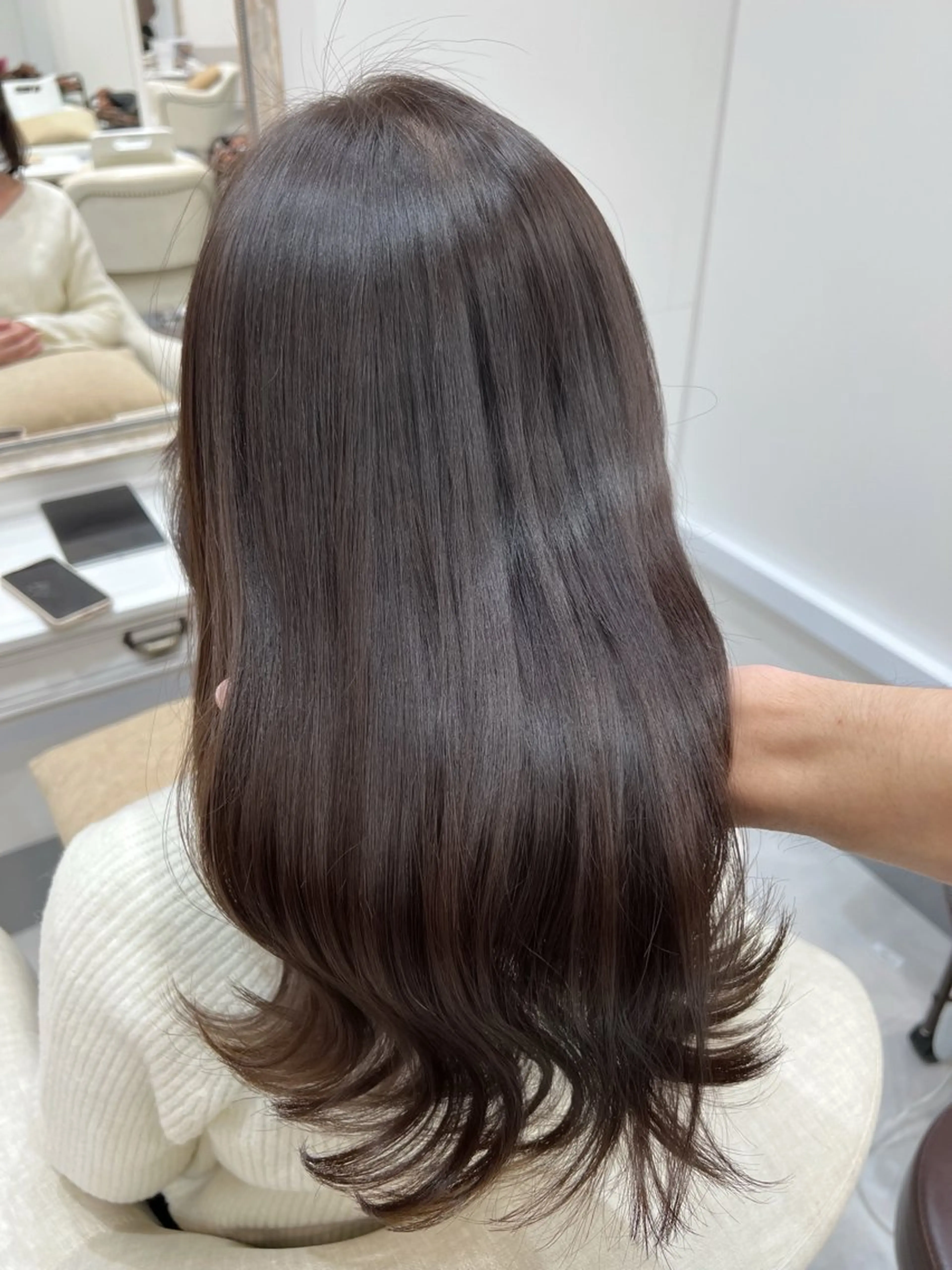 ロング カラー カット ヘアカラー トリートメント 縮毛矯正×艶カラー /中村勇太のヘアスタイル