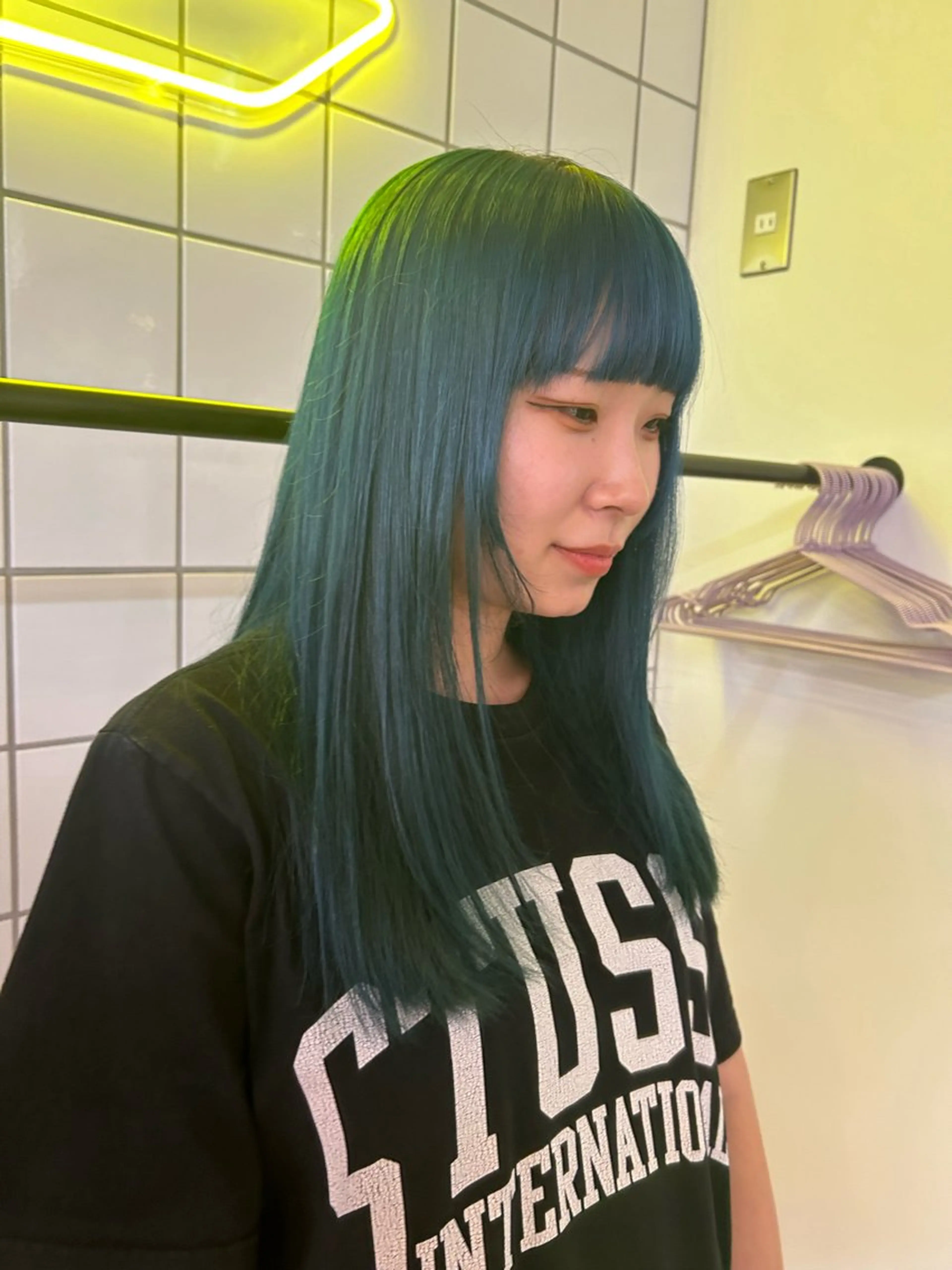 カラー ブルーカラー カット ヘアカラー トリートメント ベージュ/ダブルカラ ー/新潟駅/青柳萌果のヘアスタイル