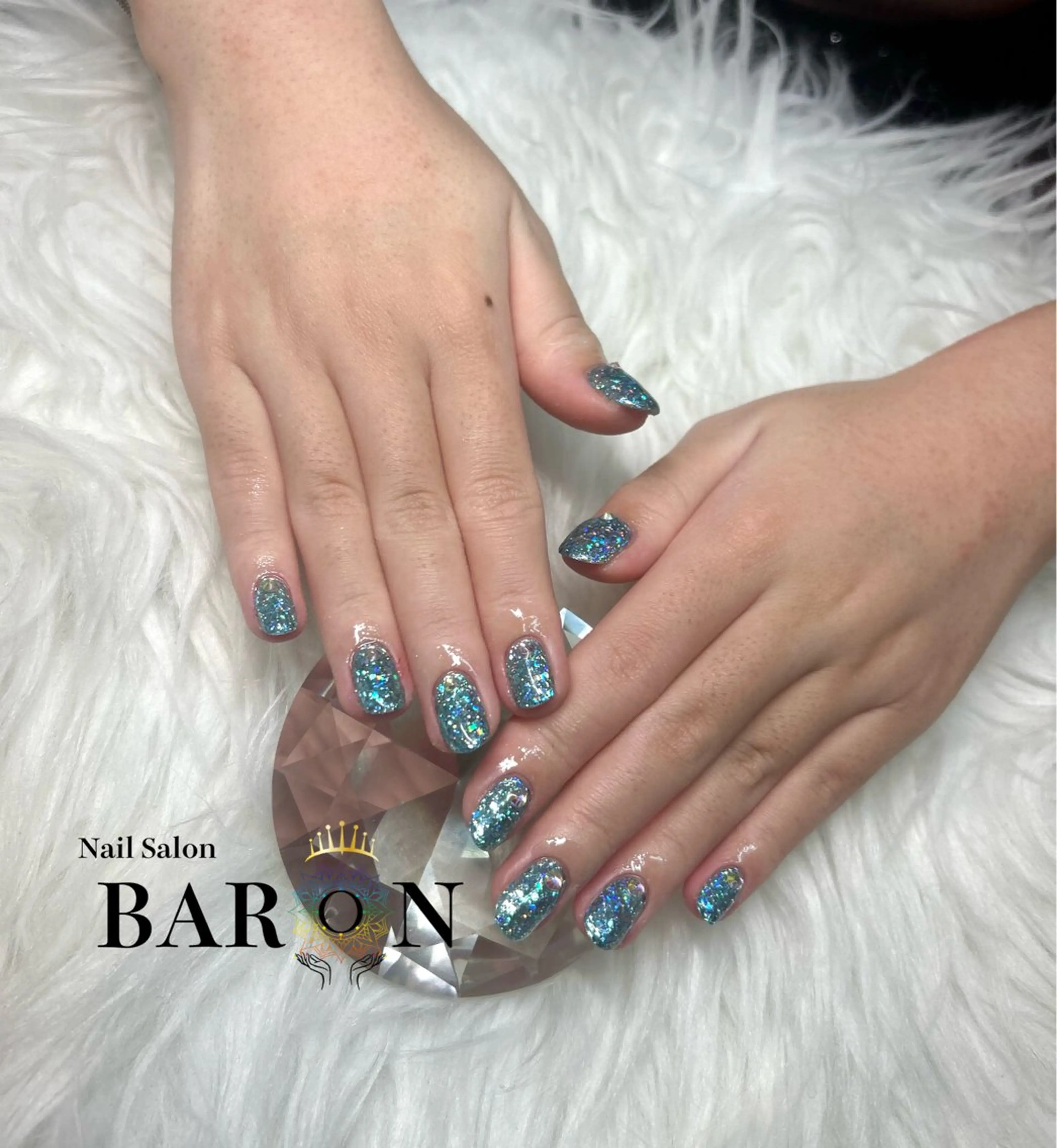 ネイル ラメ(グリッター) ワンカラーネイル BARON AIMIのネイルデザイン