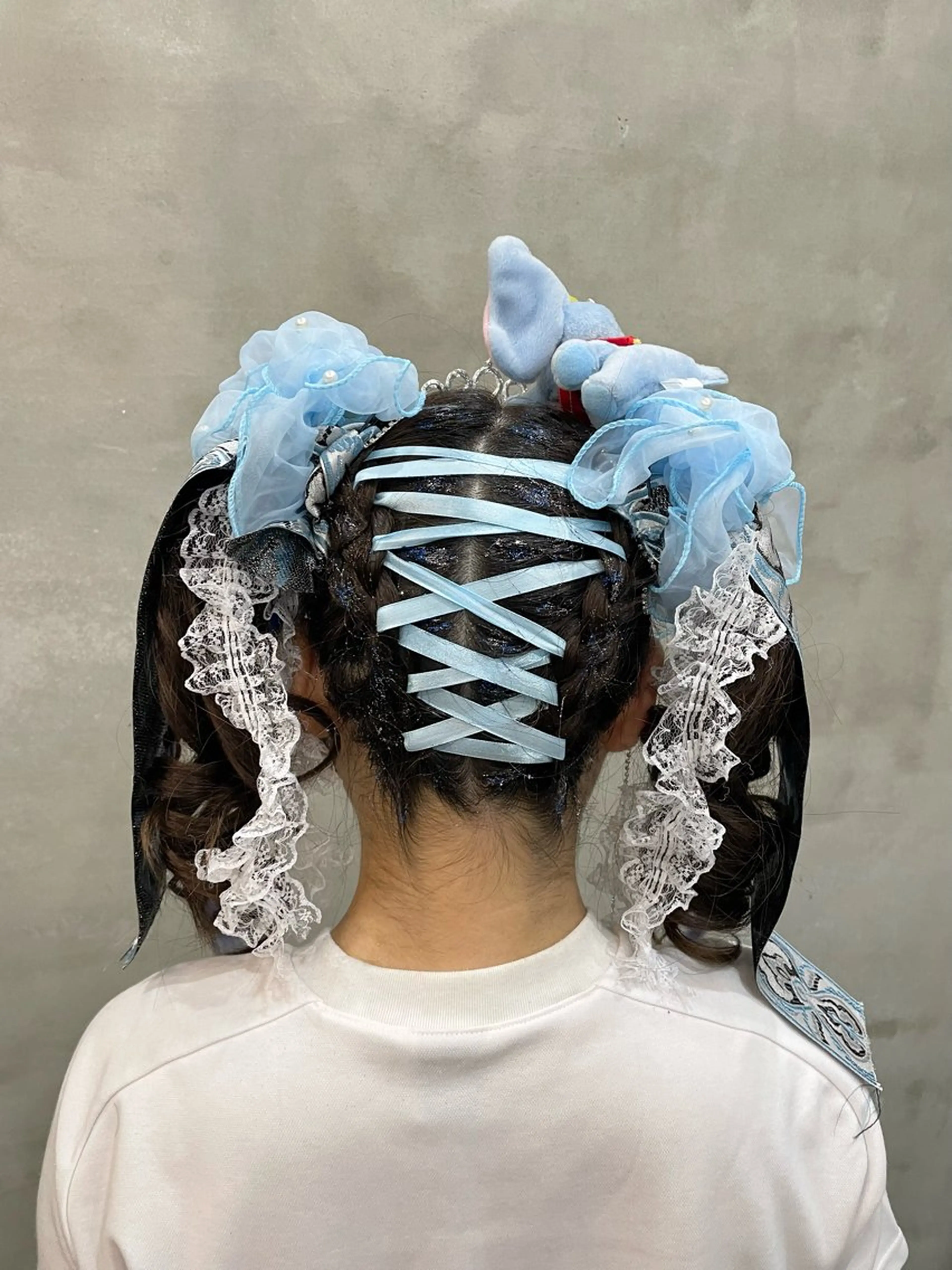 ロング ヘアアレンジ ヘアセット 【ピンク/韓国ヘア/ ヘアセット】亜海のヘアスタイル