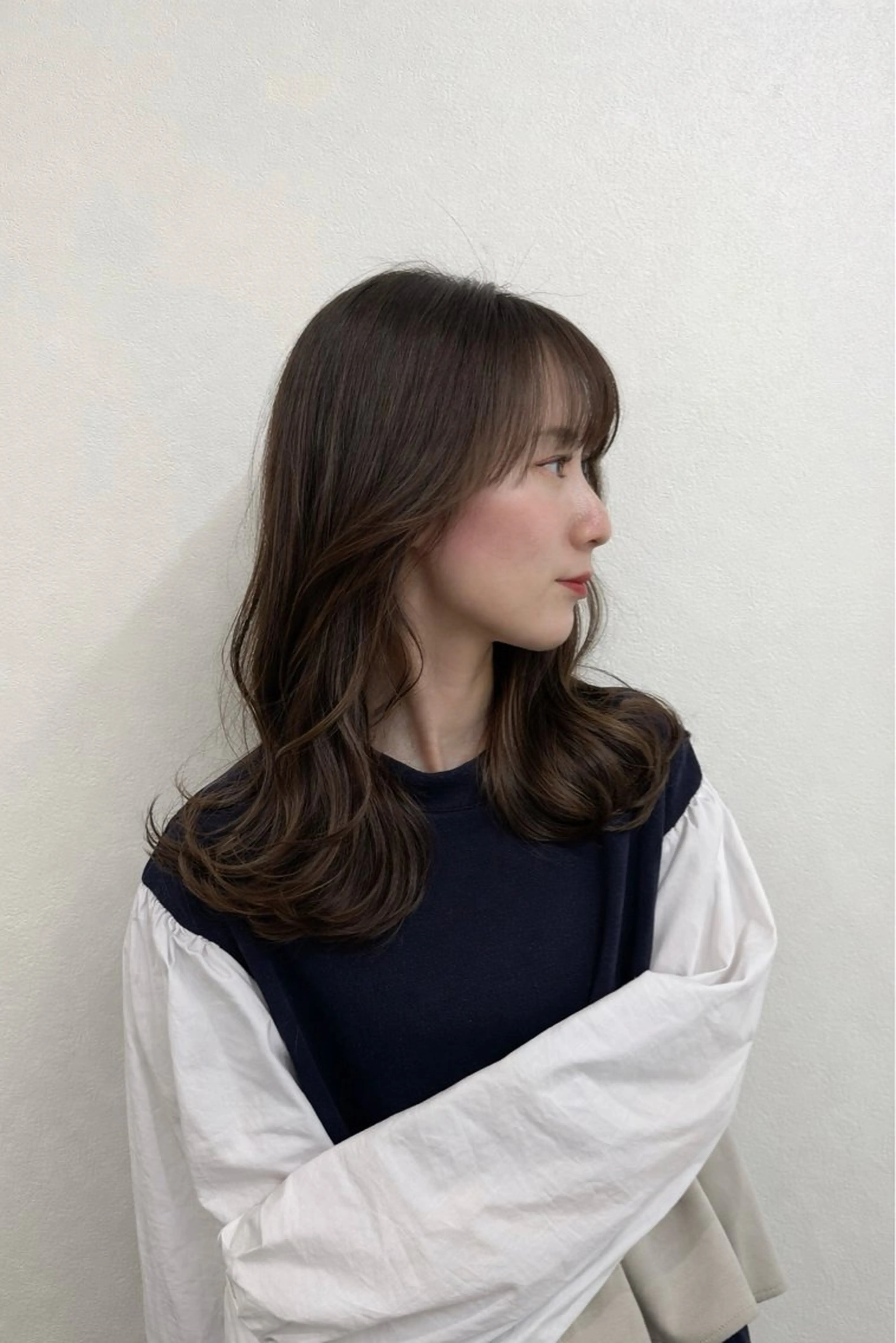 セミロング 薮本 真優のヘアスタイル