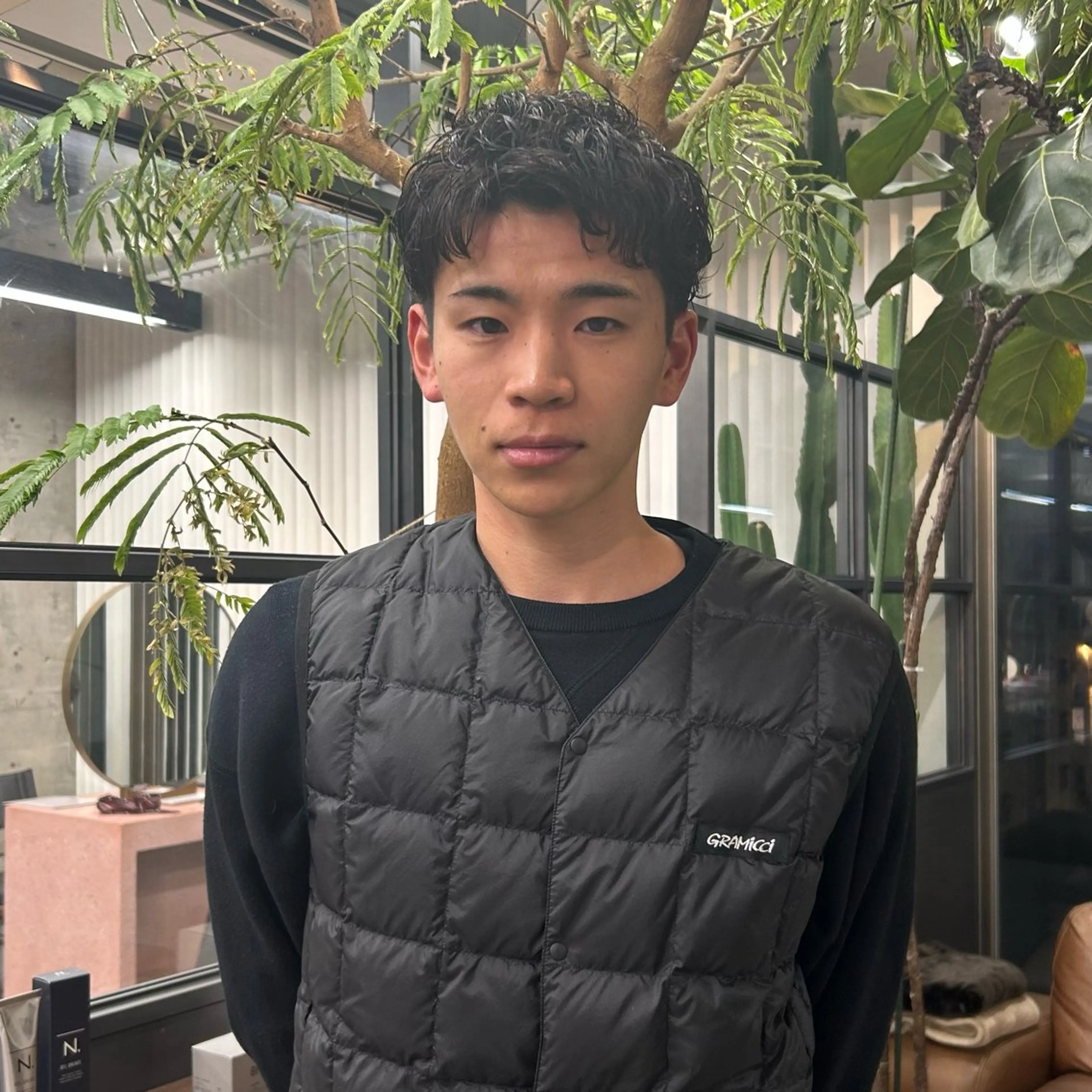 ショート パーマ ショートヘア カット パーマ 大本 メンズ/パーマのヘアスタイル