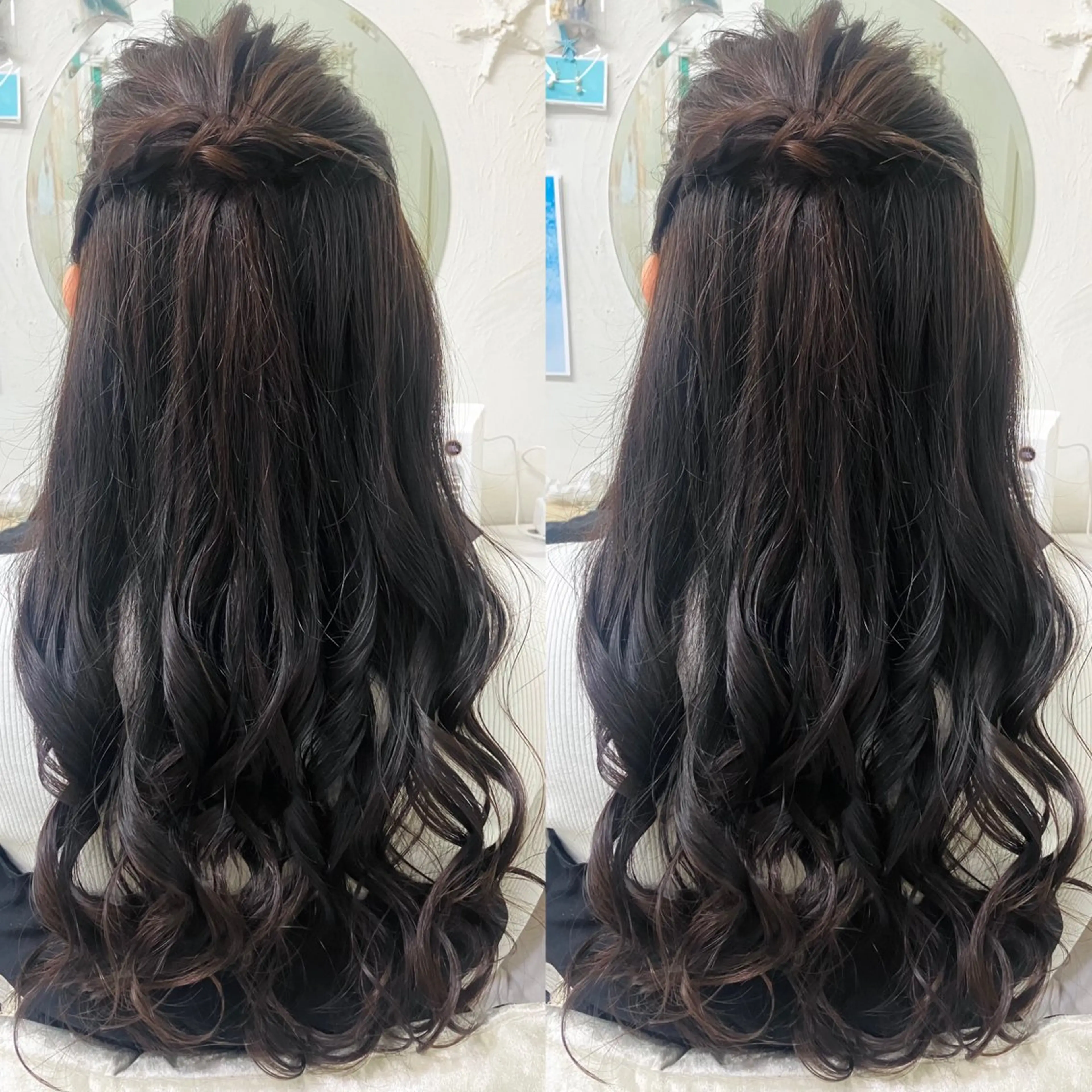 ロング ヘアアレンジ ハーフアップ 似合わせヘア🪄 可愛くて安い♡ここあのヘアスタイル