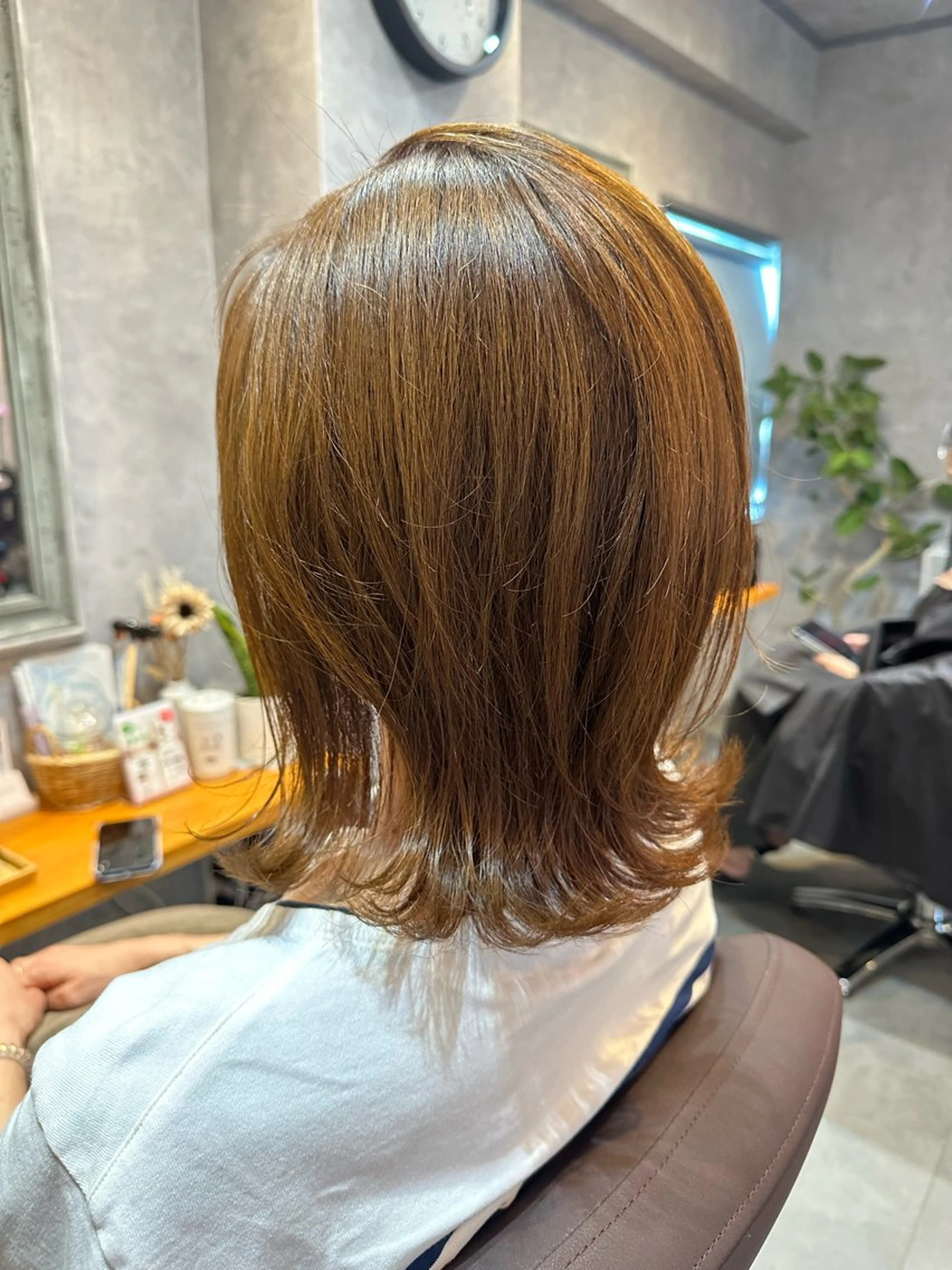 ミディアム カラー ヘアアレンジ ヘアカラー trym/ 木原裕希のヘアスタイル