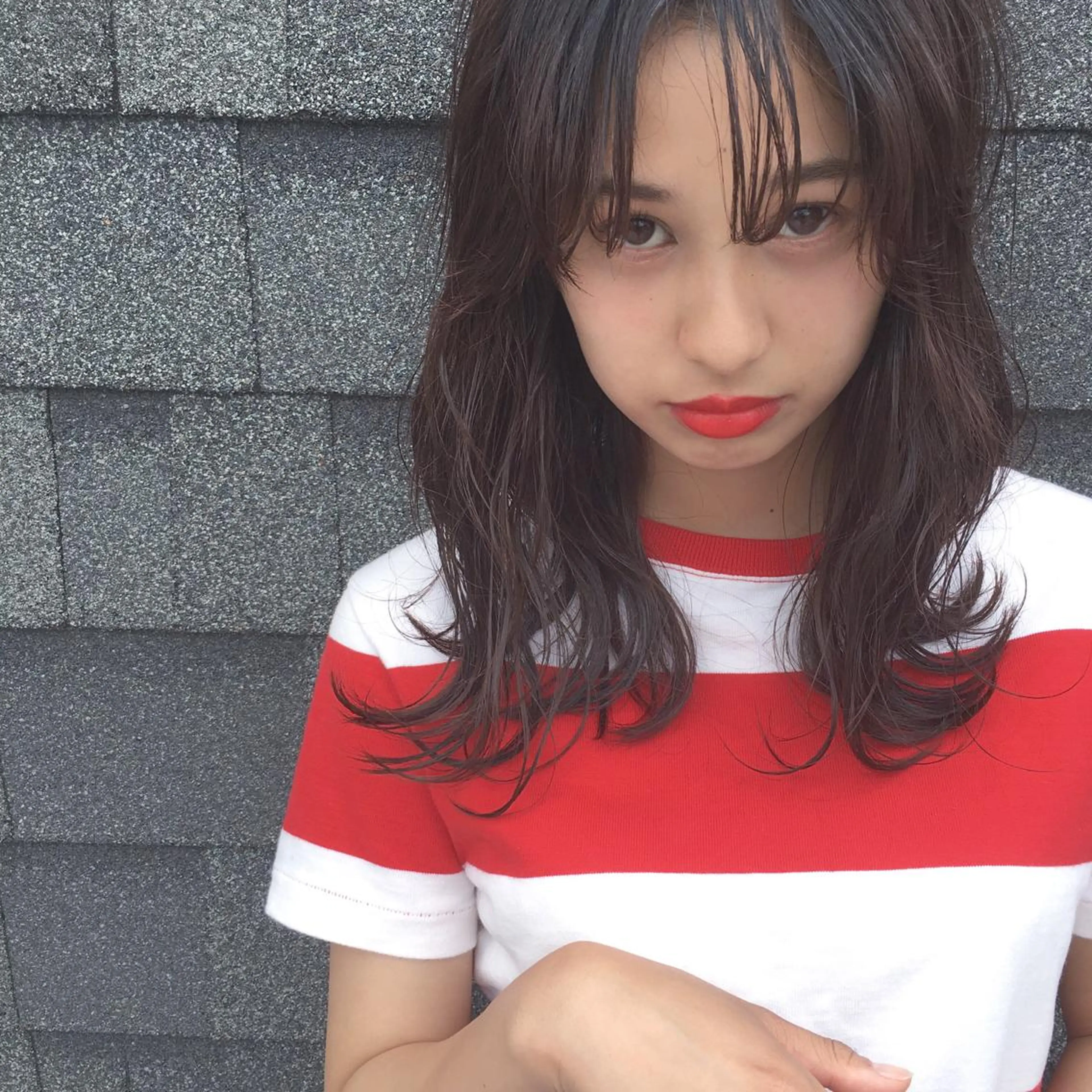 ショート ミディアム セミロング ロング カラー ヘアアレンジ 外国人風カラー シースルーバング レイヤーカット BLend 渋谷のヘアスタイル