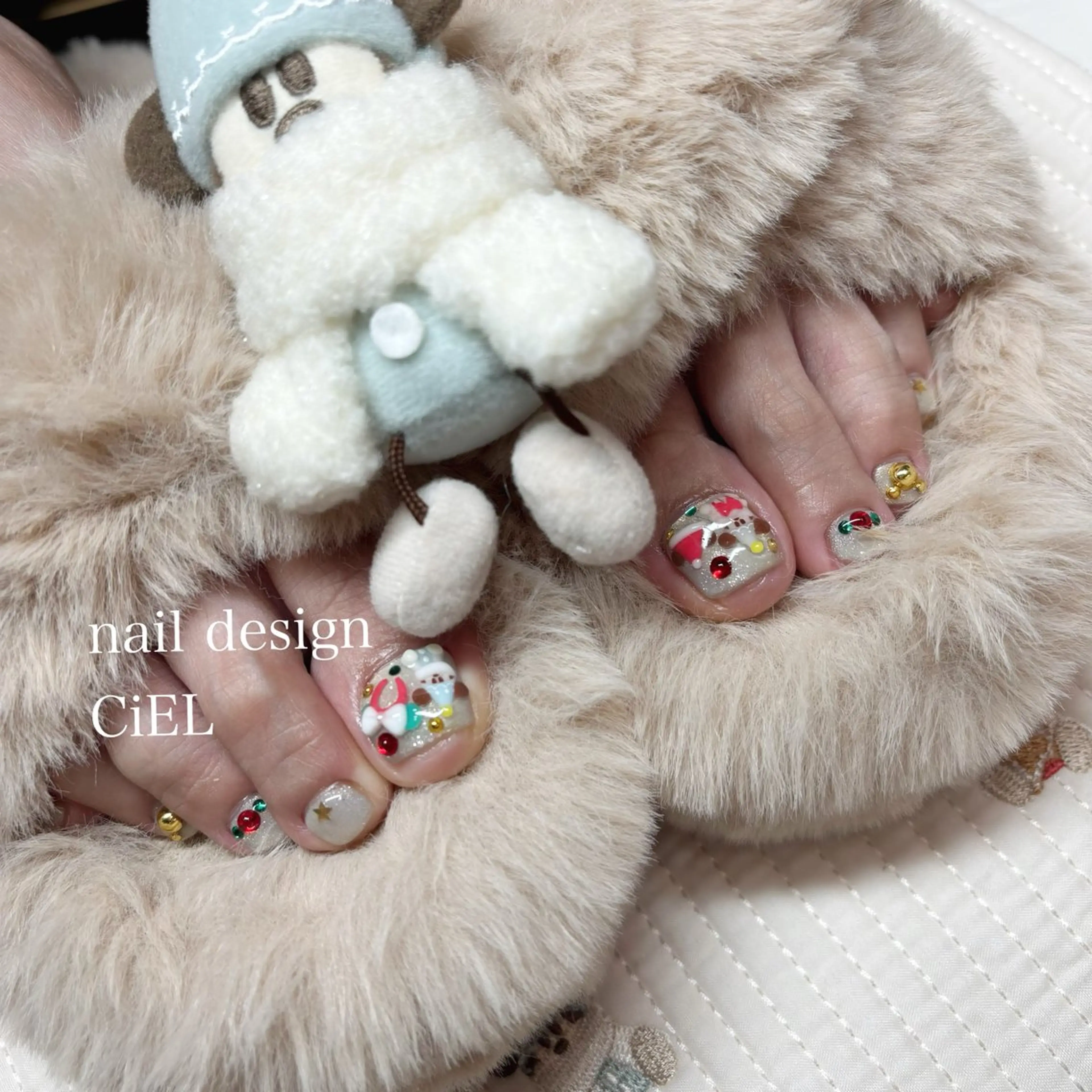 ネイル アートネイル フットネイル 持ち込み フットネイル CiEL Maikoのネイルデザイン
