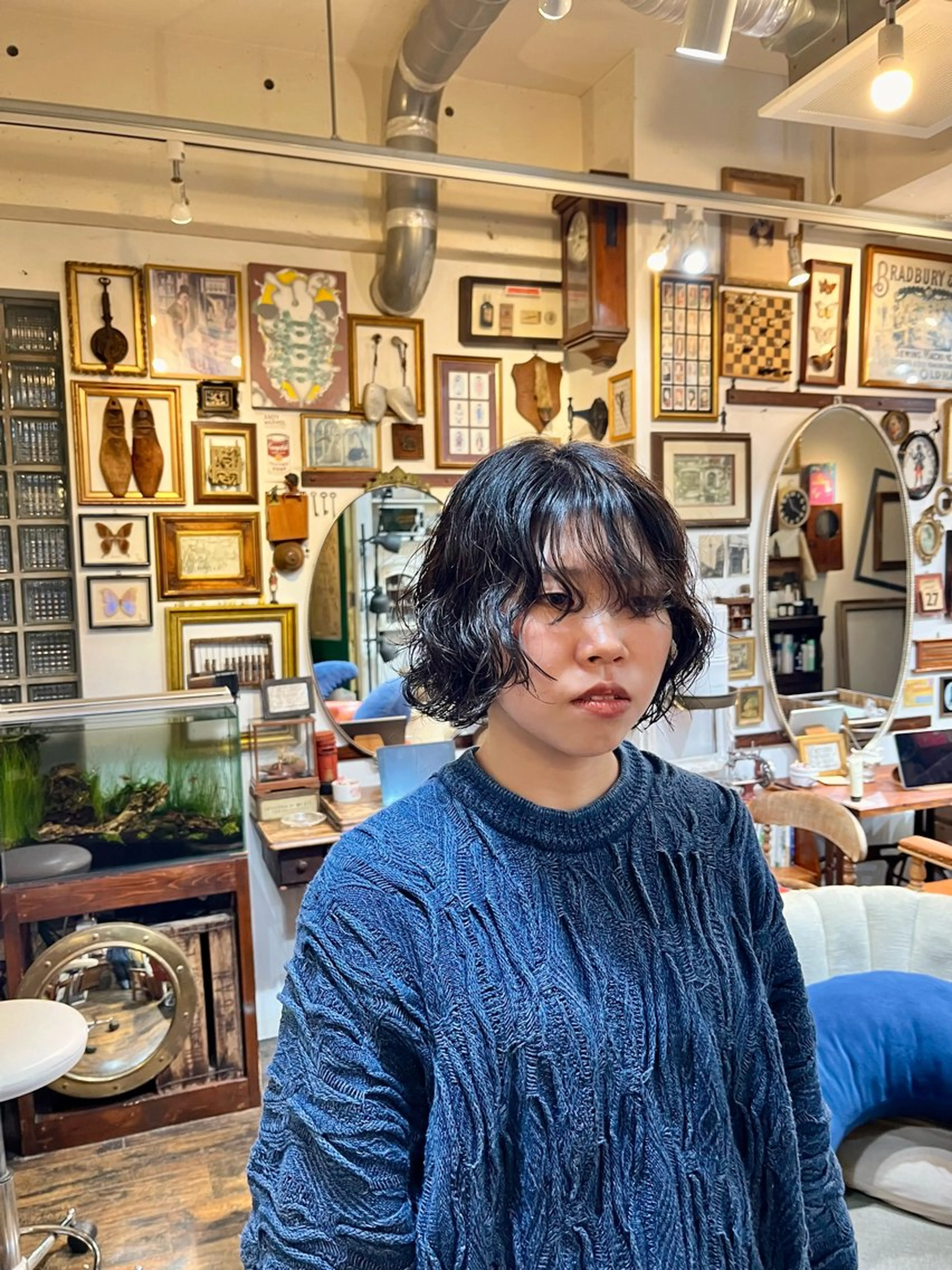 ショート パーマ カット パーマ ヘッドスパ 朝が楽なパーマ 🌱ショート/緒方椋のヘアスタイル