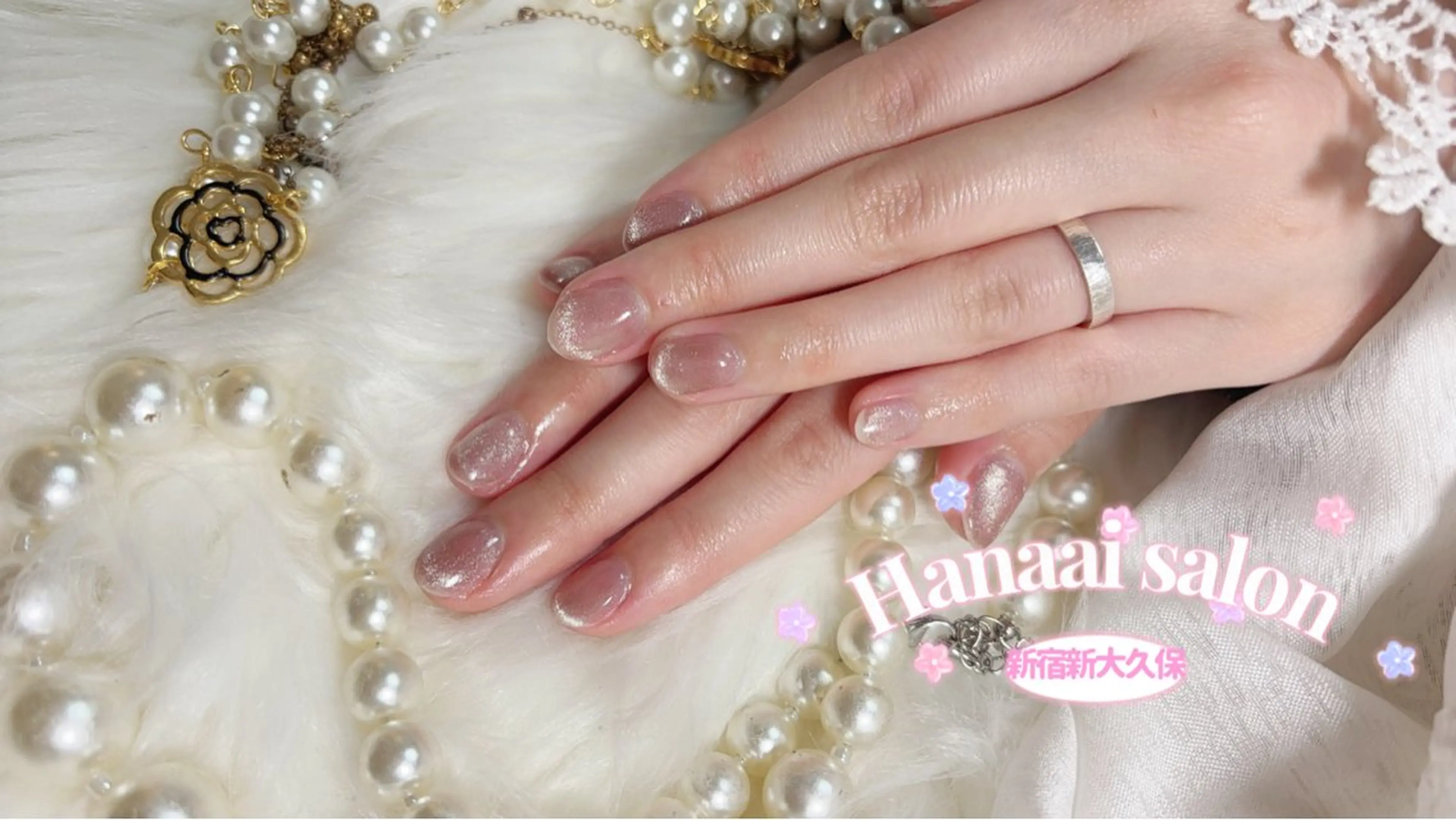 ショート ハンドネイル Hanaai salon あまねのネイルデザイン