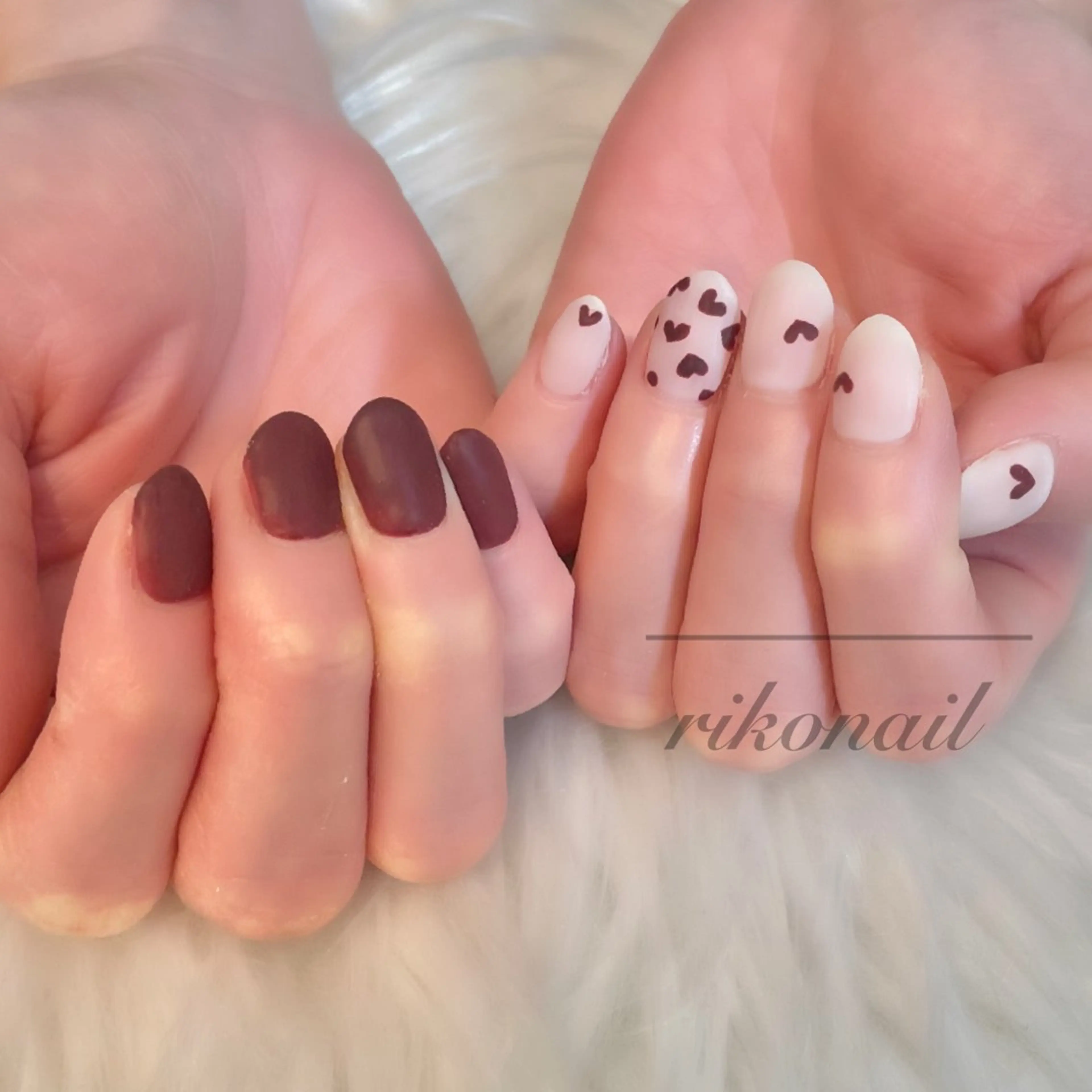 ネイル マットネイル ハンドネイル riko nailのネイルデザイン