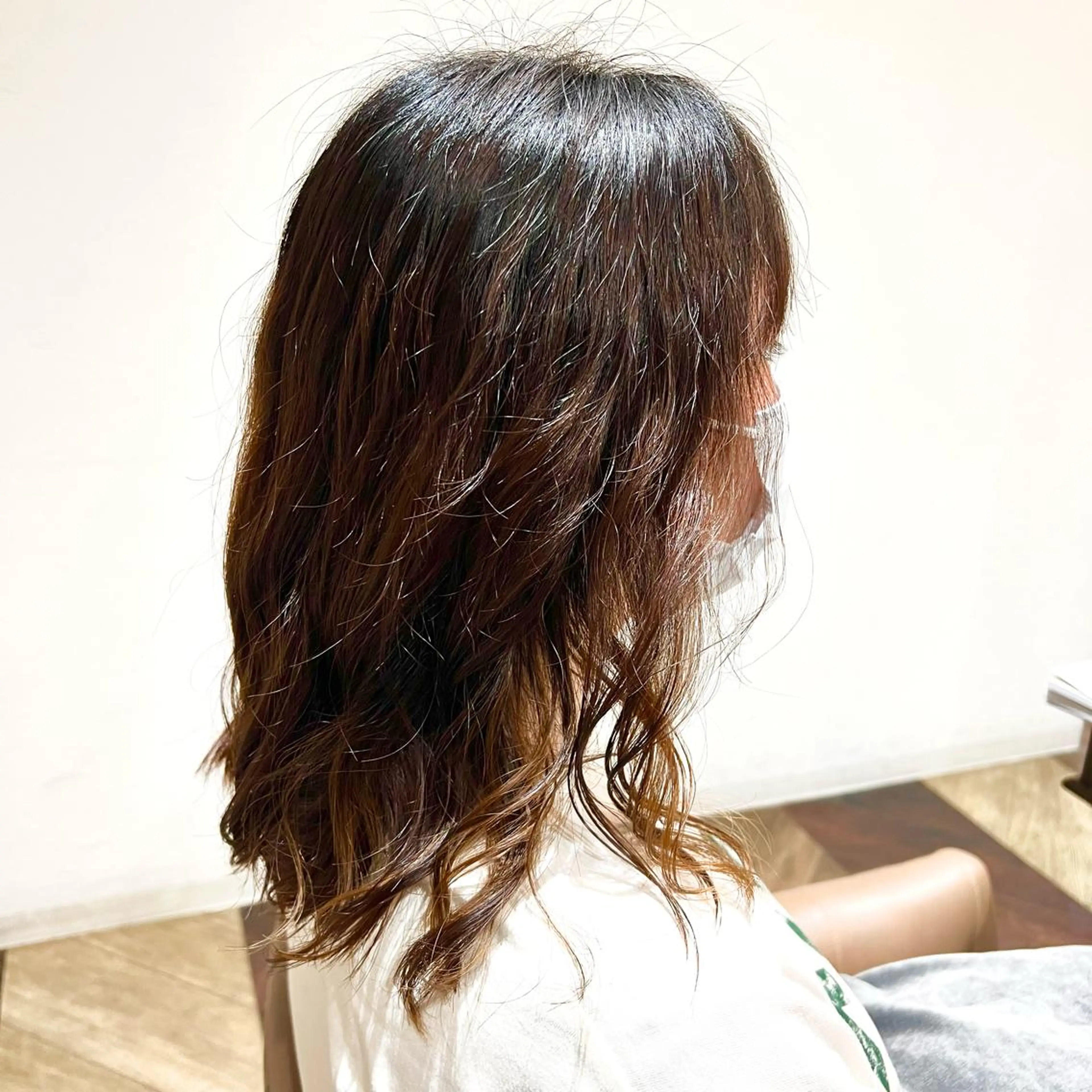 ミディアム パーマ ミディアムパーマ デジタルパーマ 中村 玲美のヘアスタイル