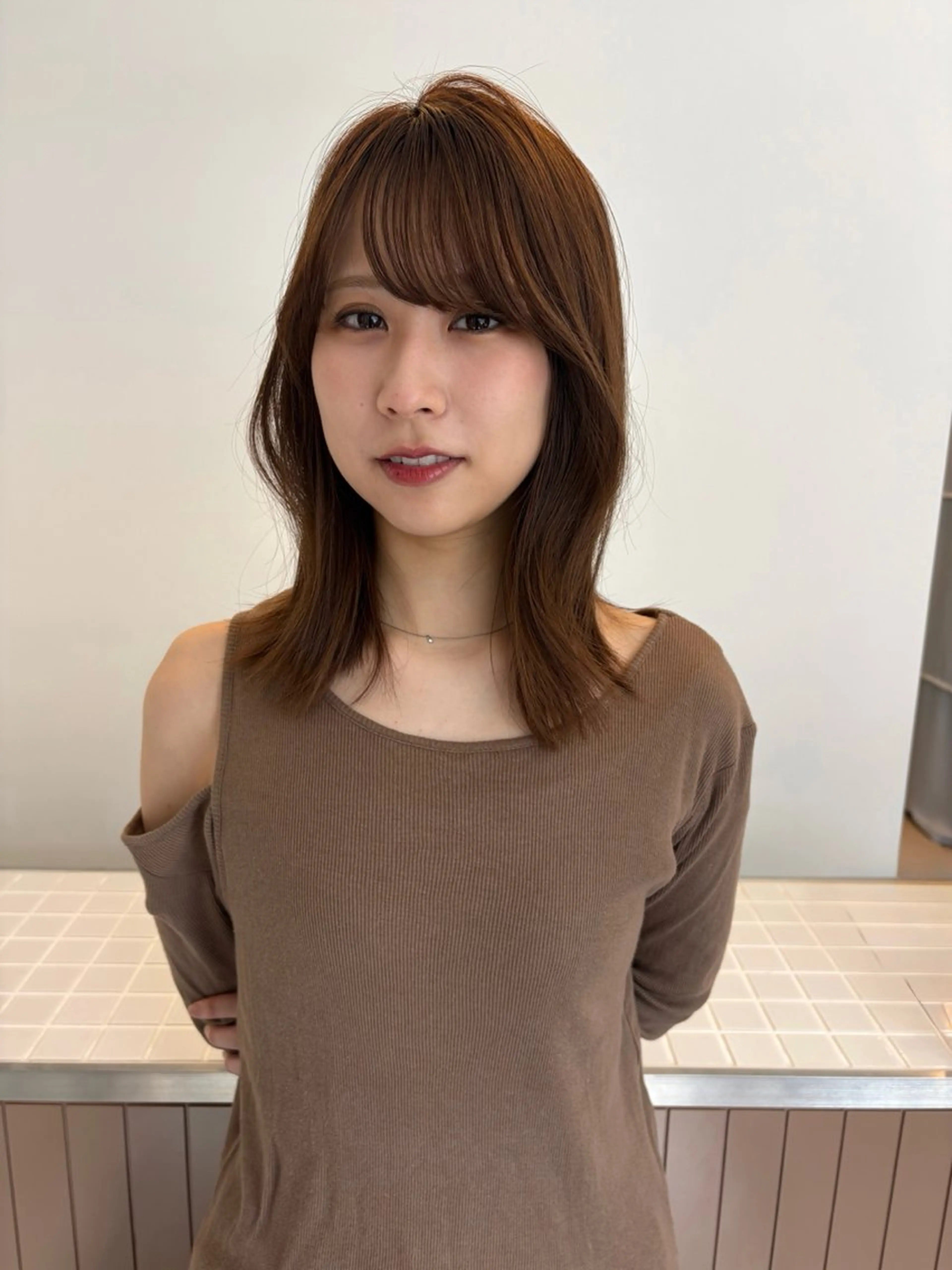 ミディアム カラー ボブ SHICUNE /ミホのヘアスタイル