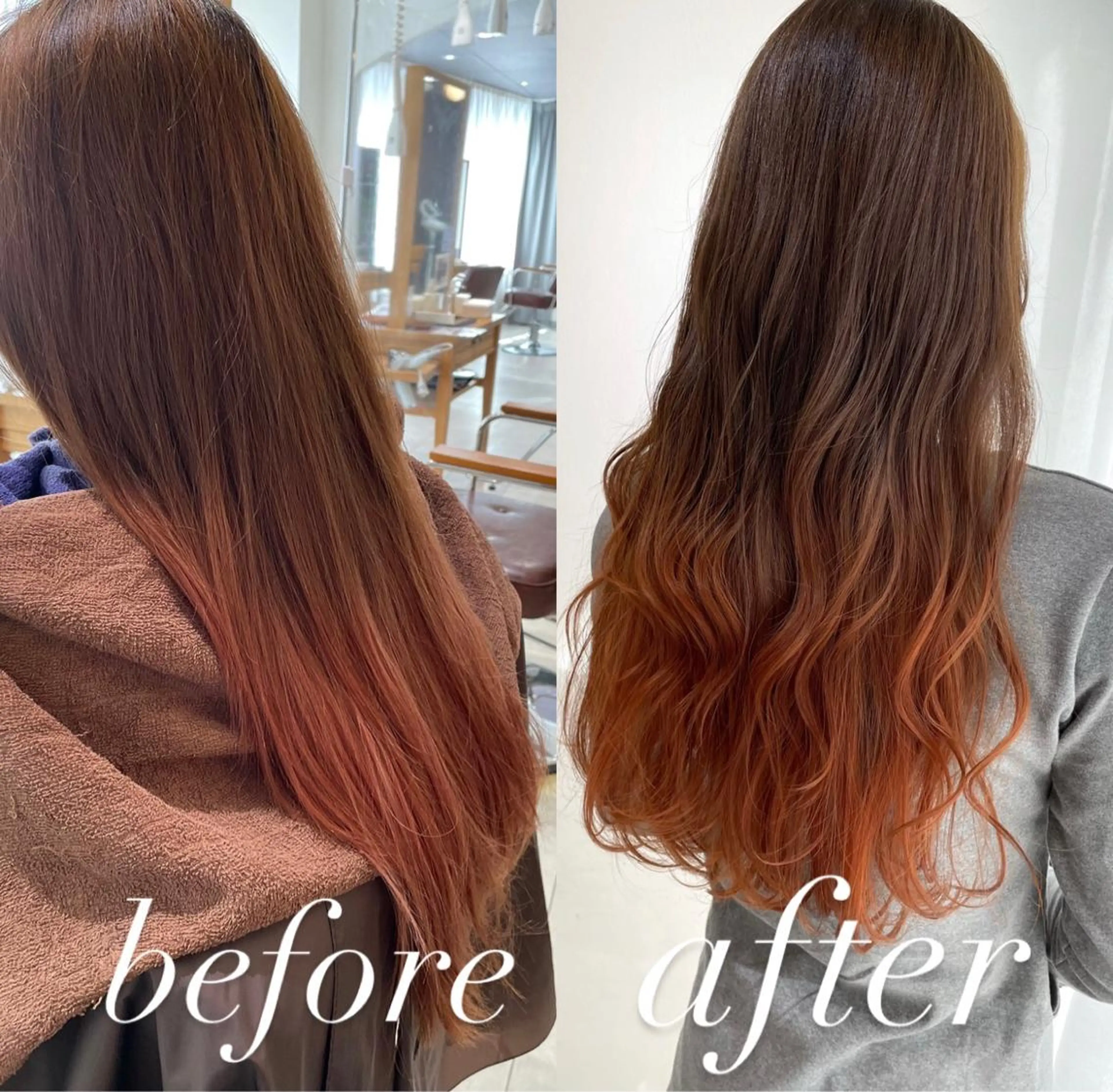 ロング カラー デザインカラー グラデーションカラー カット ヘアカラー トリートメント ヘッドスパ 過去一の柔髪ヘア 🌿einshairのヘアスタイル