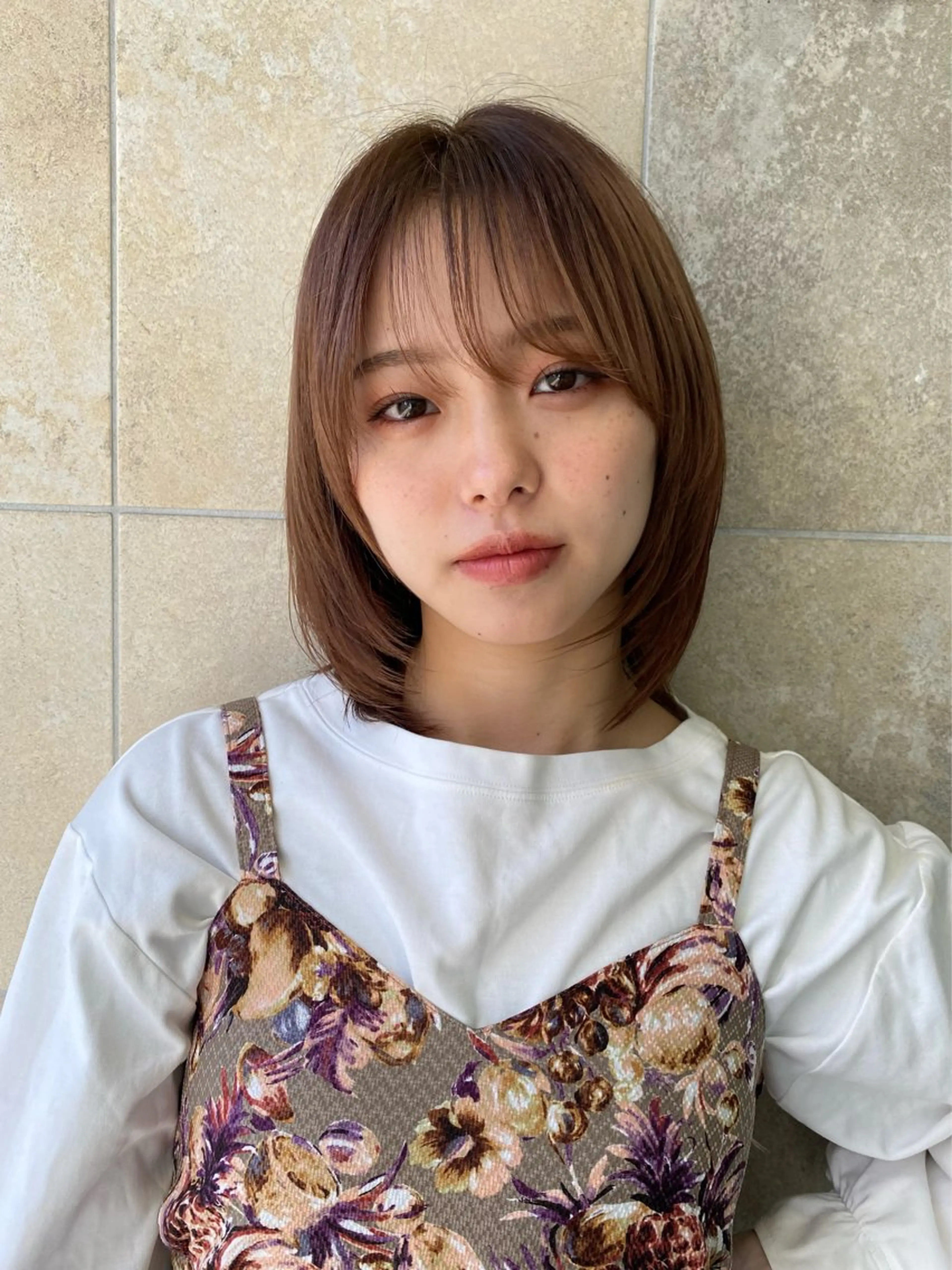 ミディアム 艶髪/透明感/ 三宅晴香のヘアスタイル