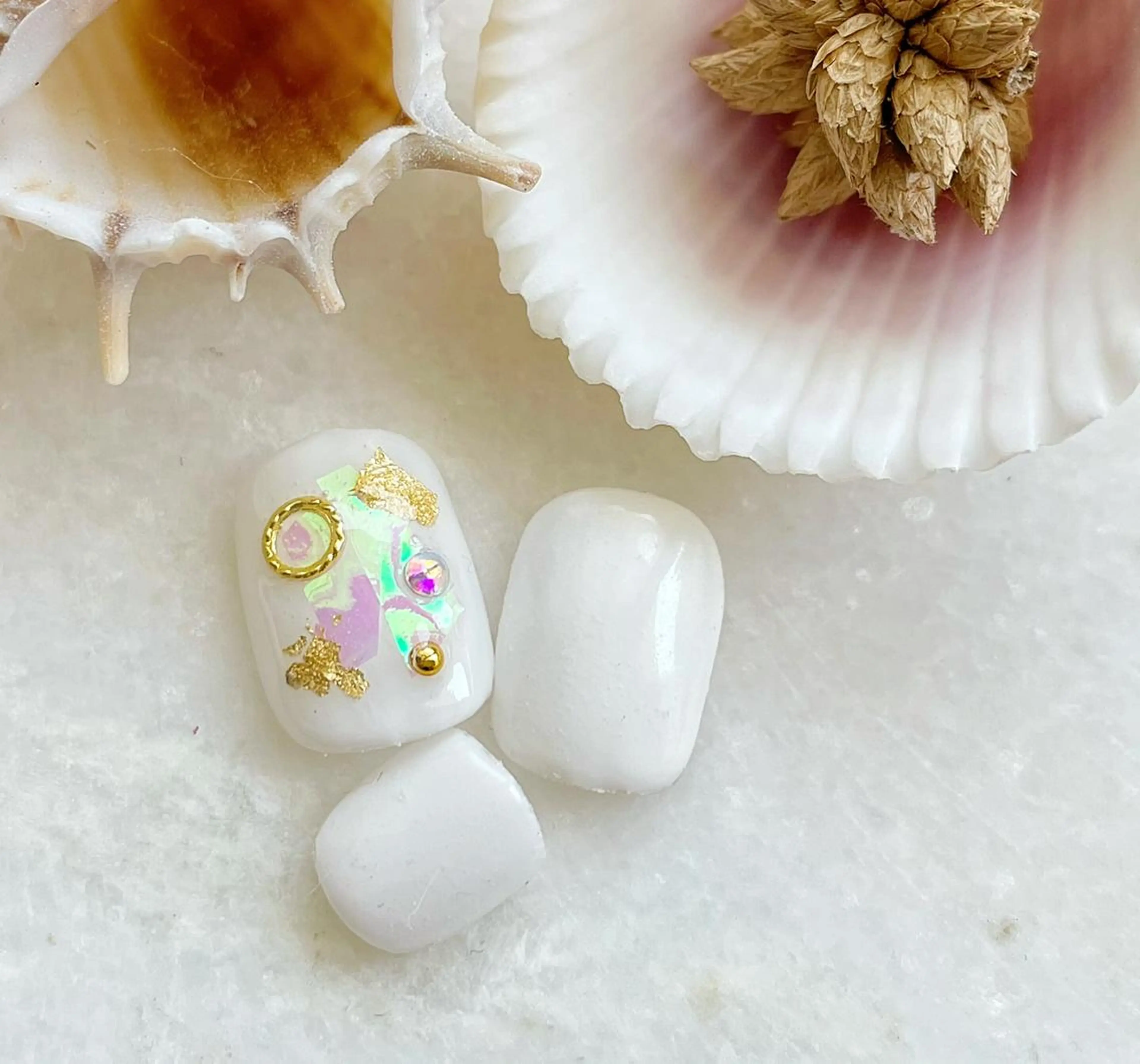 ネイル フットネイル ジェルネイル パラジェル フットネイル Satomi  のネイルデザイン