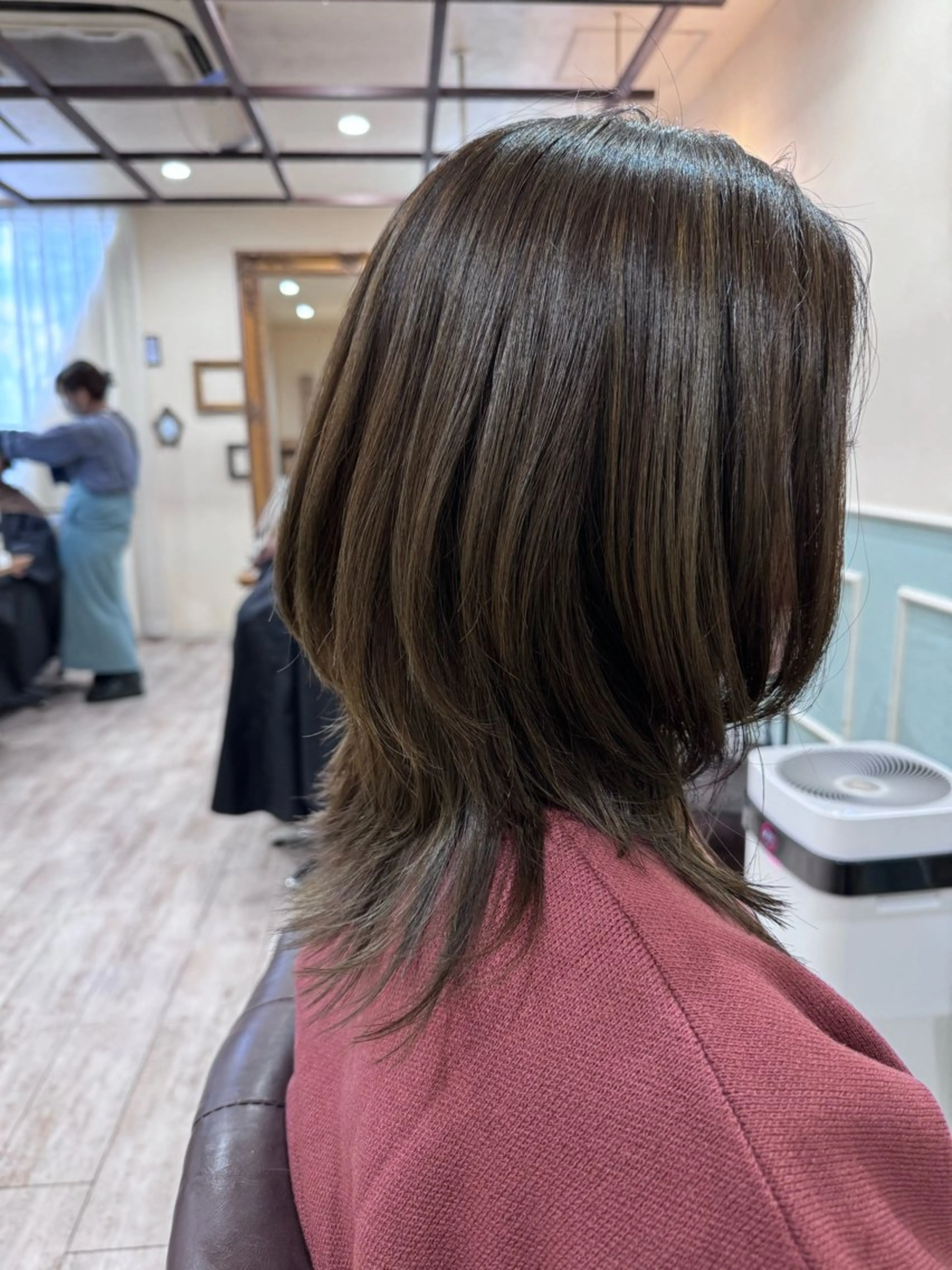 ミディアム カラー 髪質改善 ウルフカット カット ヘアカラー トリートメント 新越谷noble店長 松本拓也▶◀*.のヘアスタイル