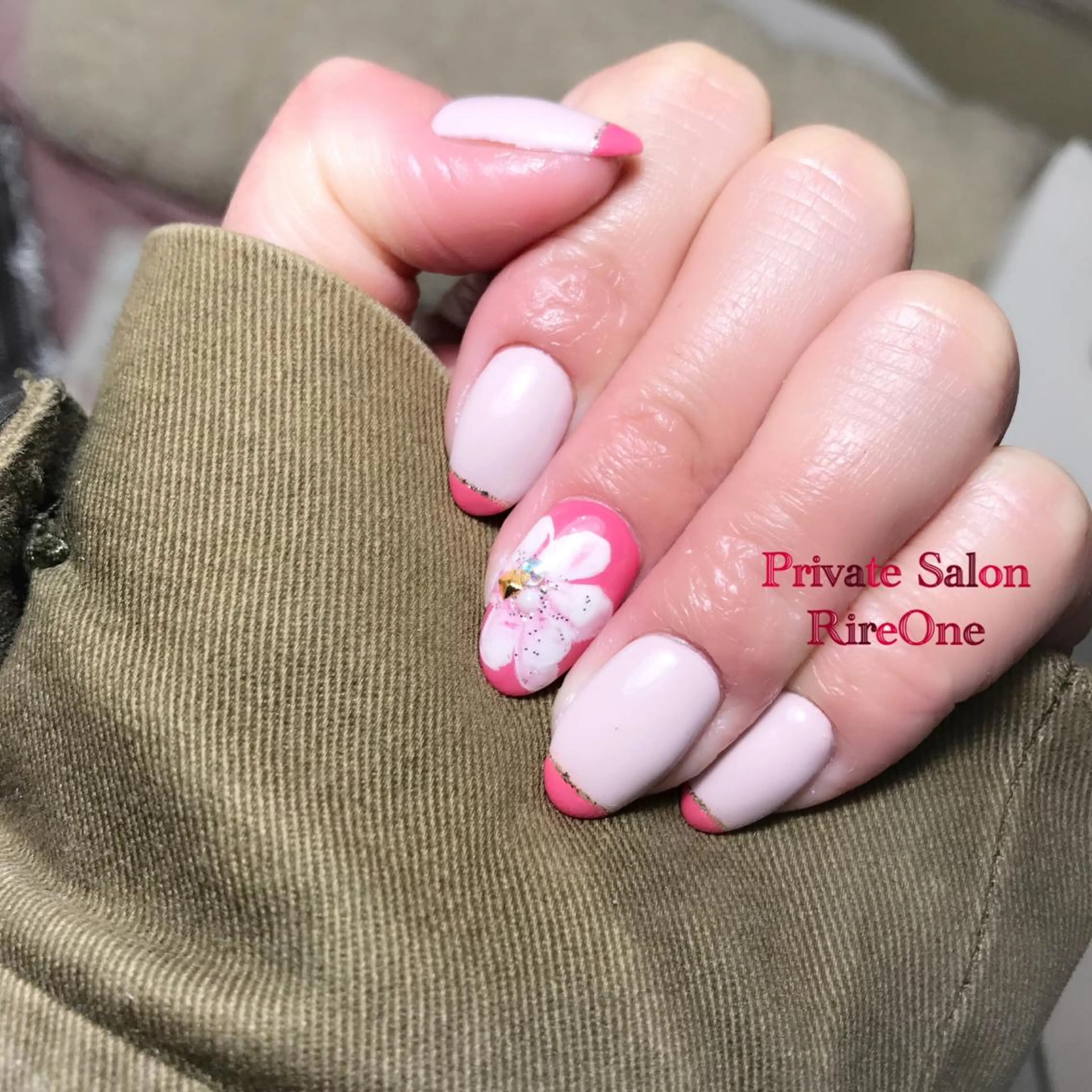 ネイル フラワーネイル 春ネイル RireOne ~リルワン~のネイルデザイン