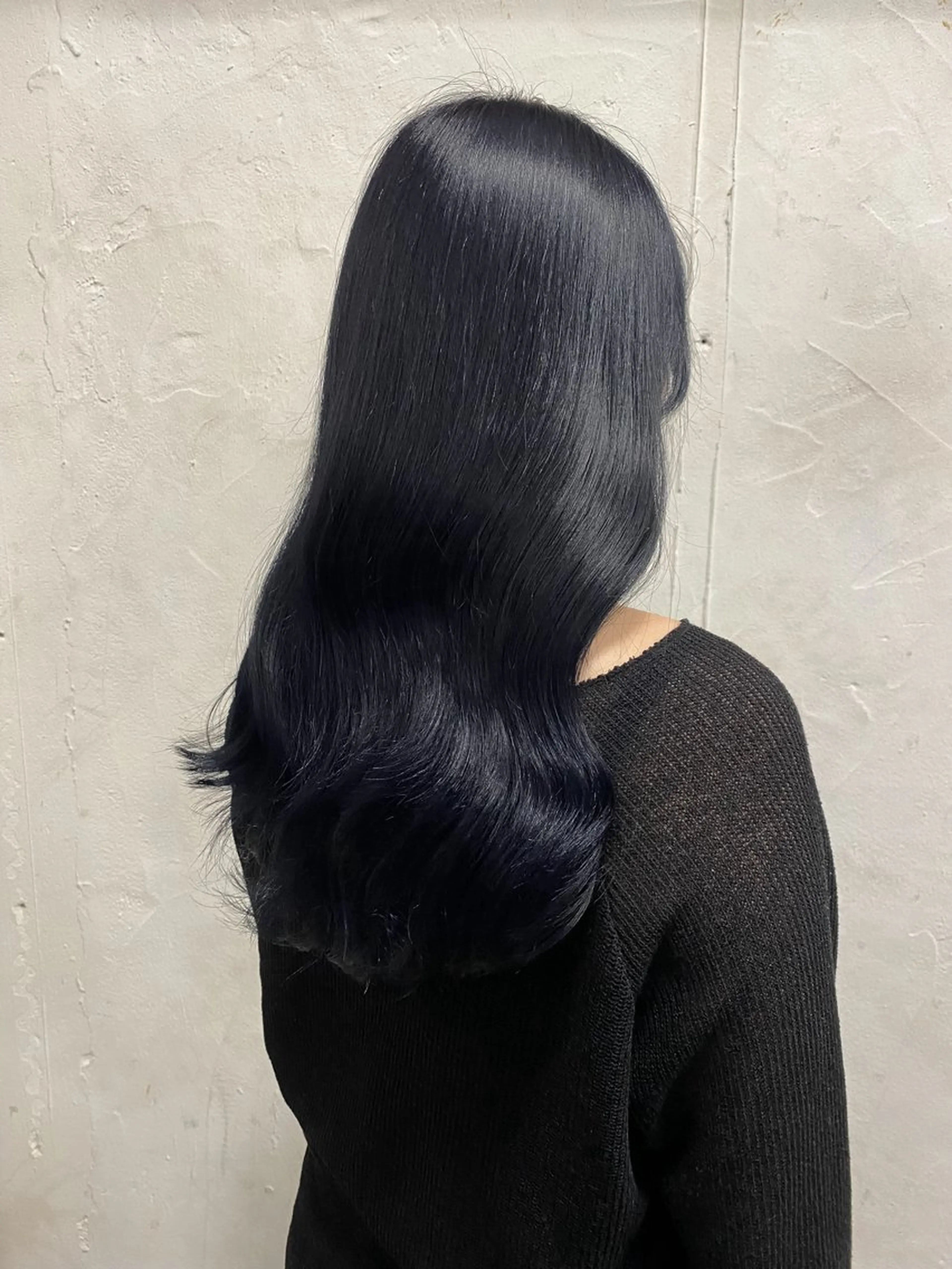 ロング カラー 黒髪 ブルーカラー ブルーブラック 韓国風ヘア ヘアカラー ミニモお気に入り数 No.1宍戸雄弥のヘアスタイル