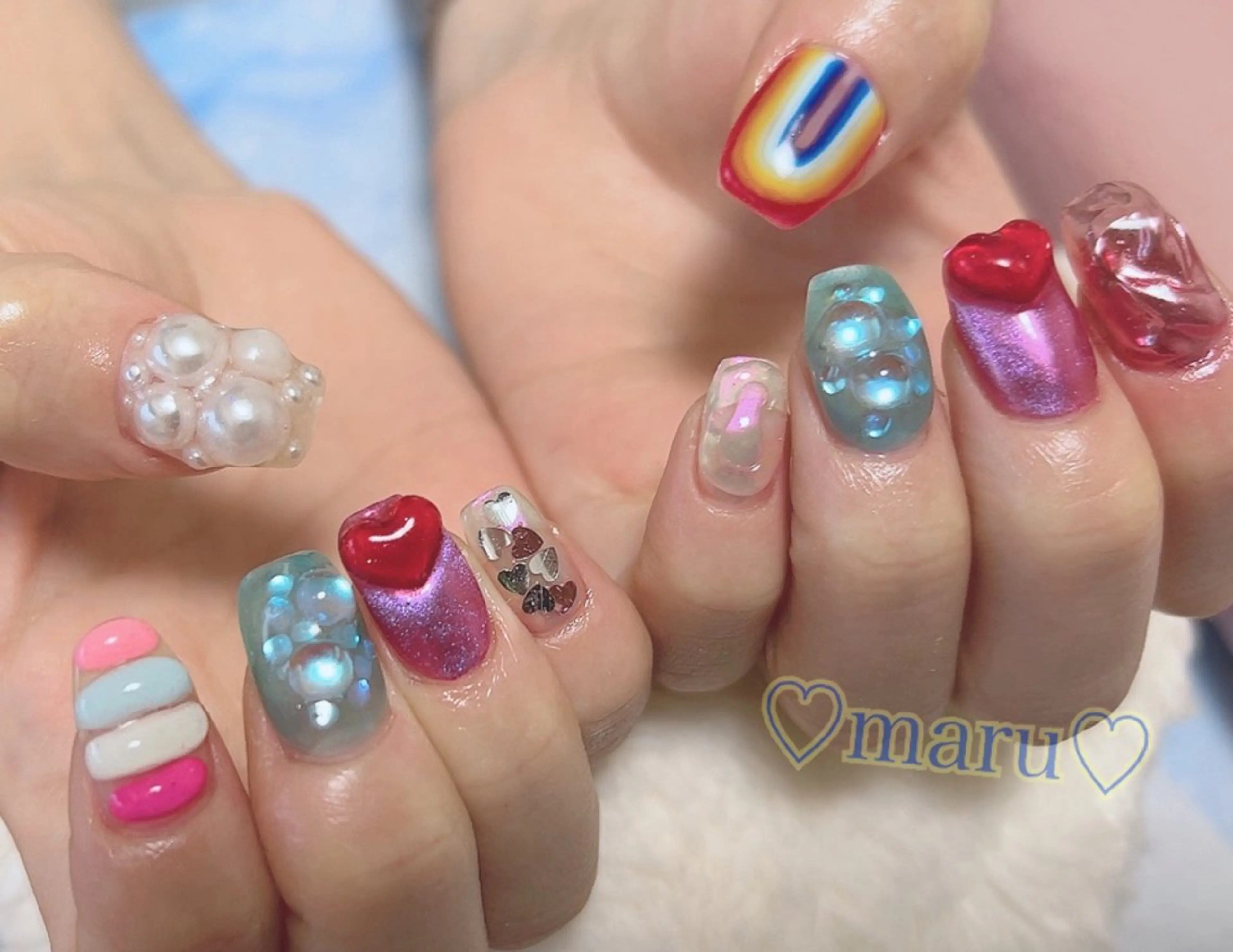 ネイル ハート ハンドネイル フットネイル まるみ♡7/1〜値上 げ致します(>_<)のその他イメージ