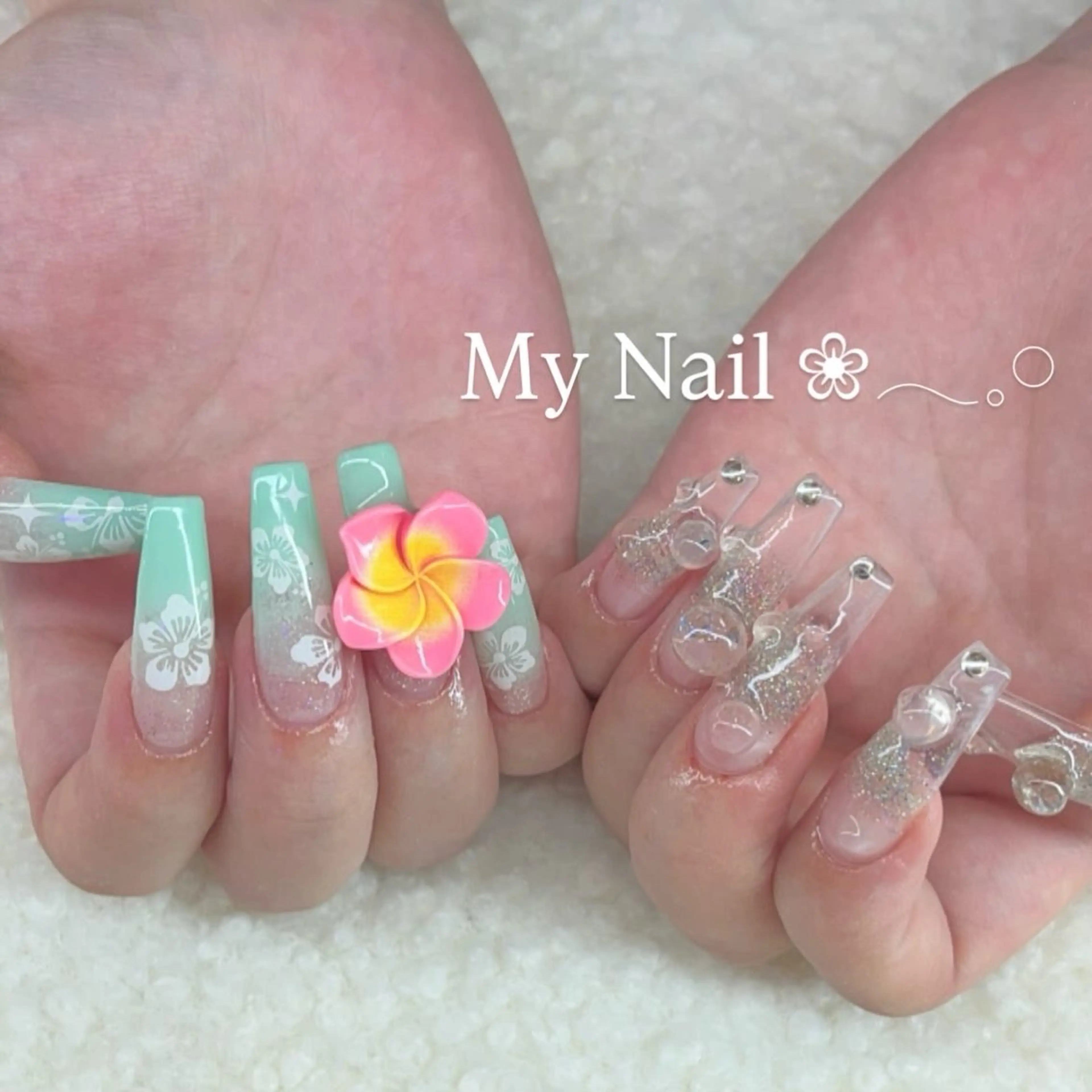 ネイル ハンドネイル YURINA ⋆꙳𝜗𝜚꙳.*‬のネイルデザイン