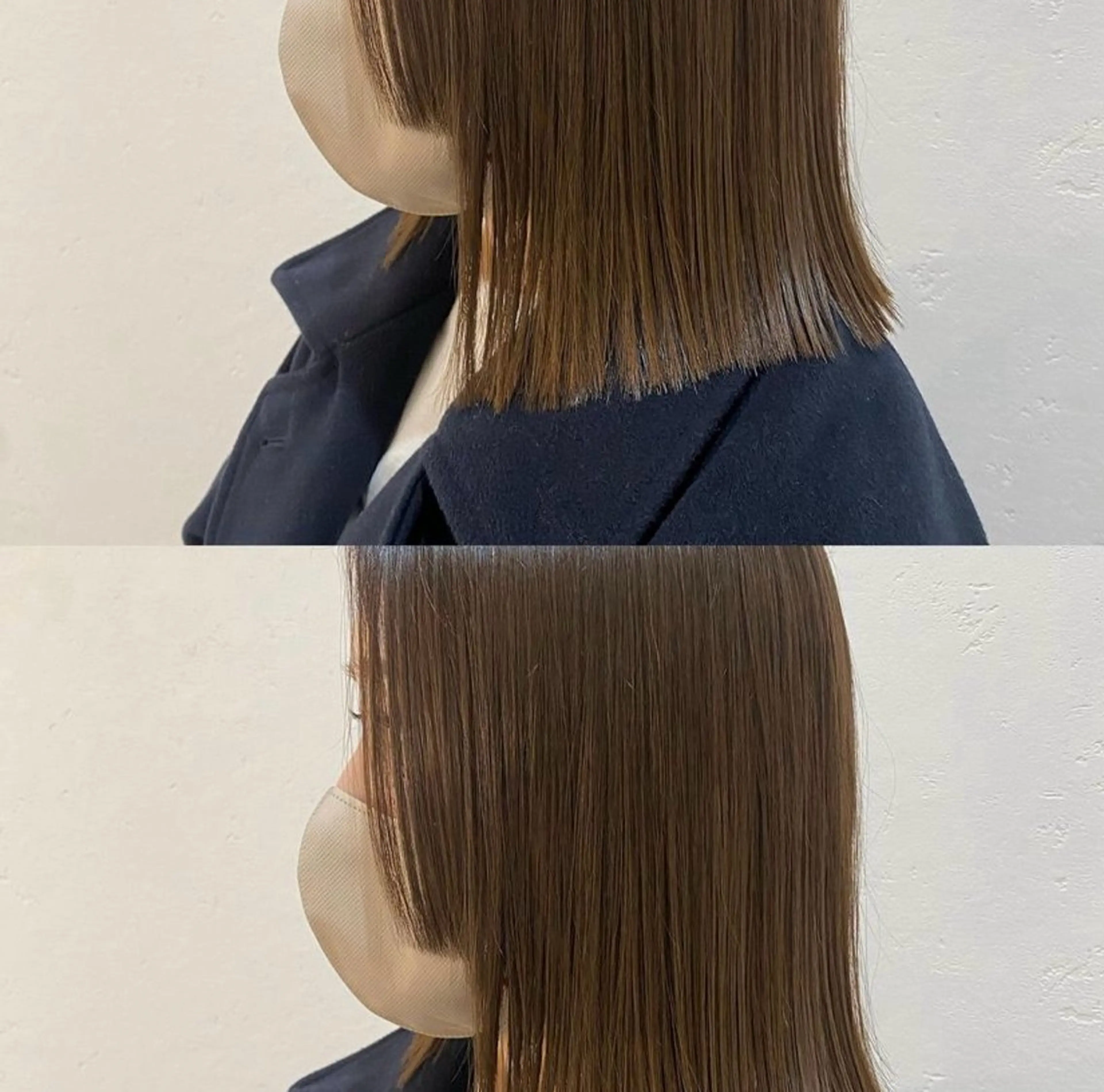 ミディアム カラー カット ヘアカラー トリートメント 西元 亜由美のヘアスタイル