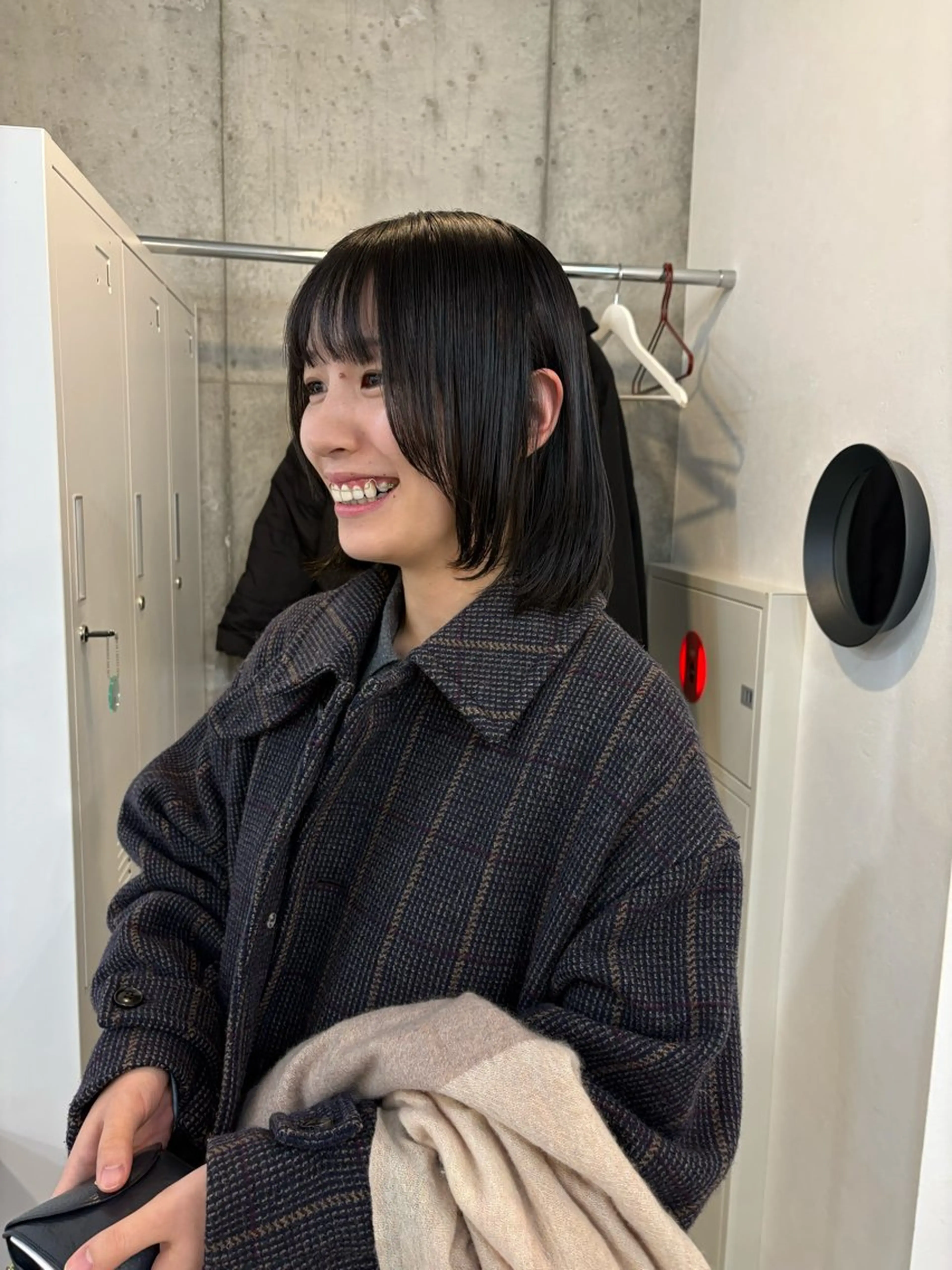 ミディアム パーマ カット 縮毛矯正 eri kinjoのヘアスタイル