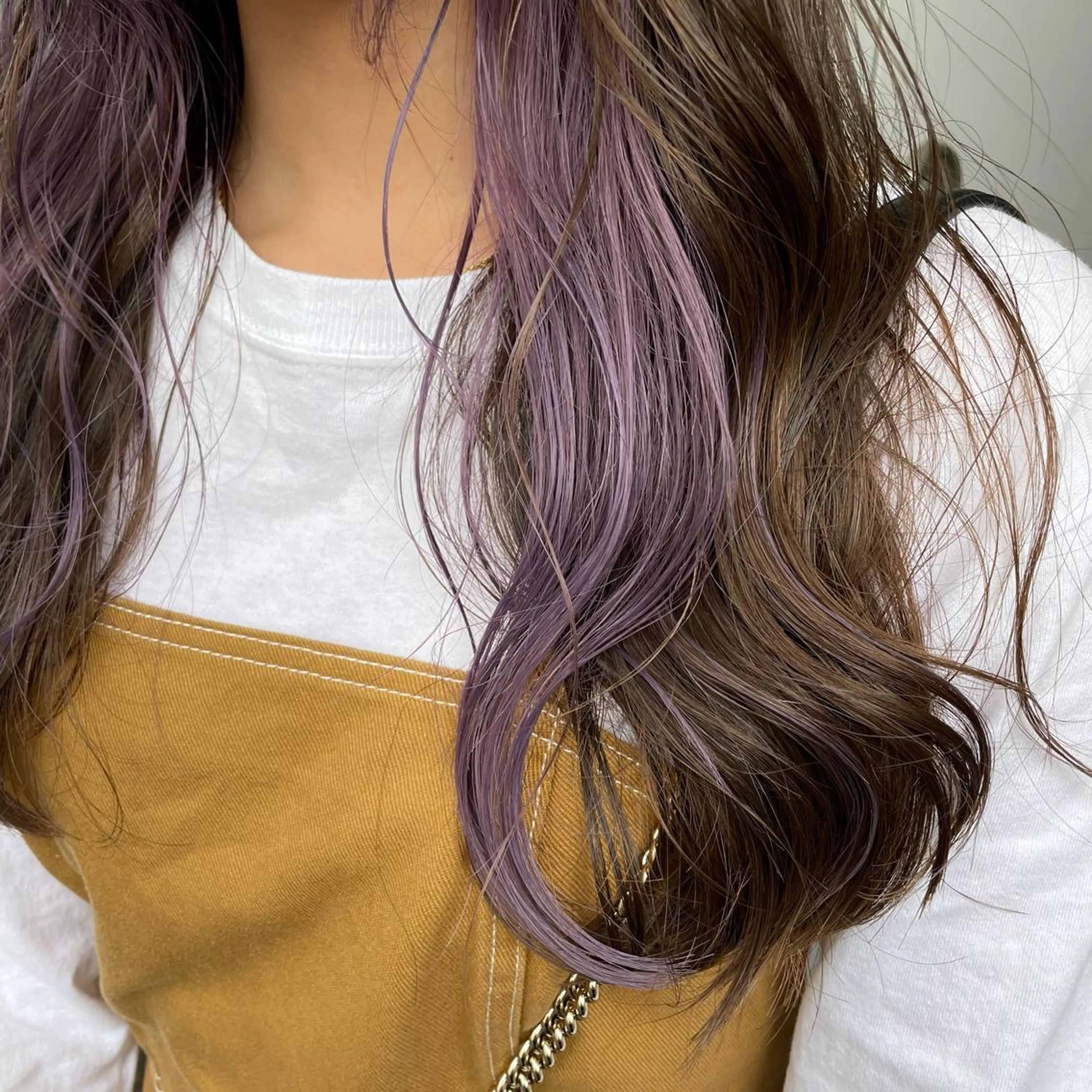 セミロング カラー レイヤーカット 韓国ヘアayameのヘアスタイル