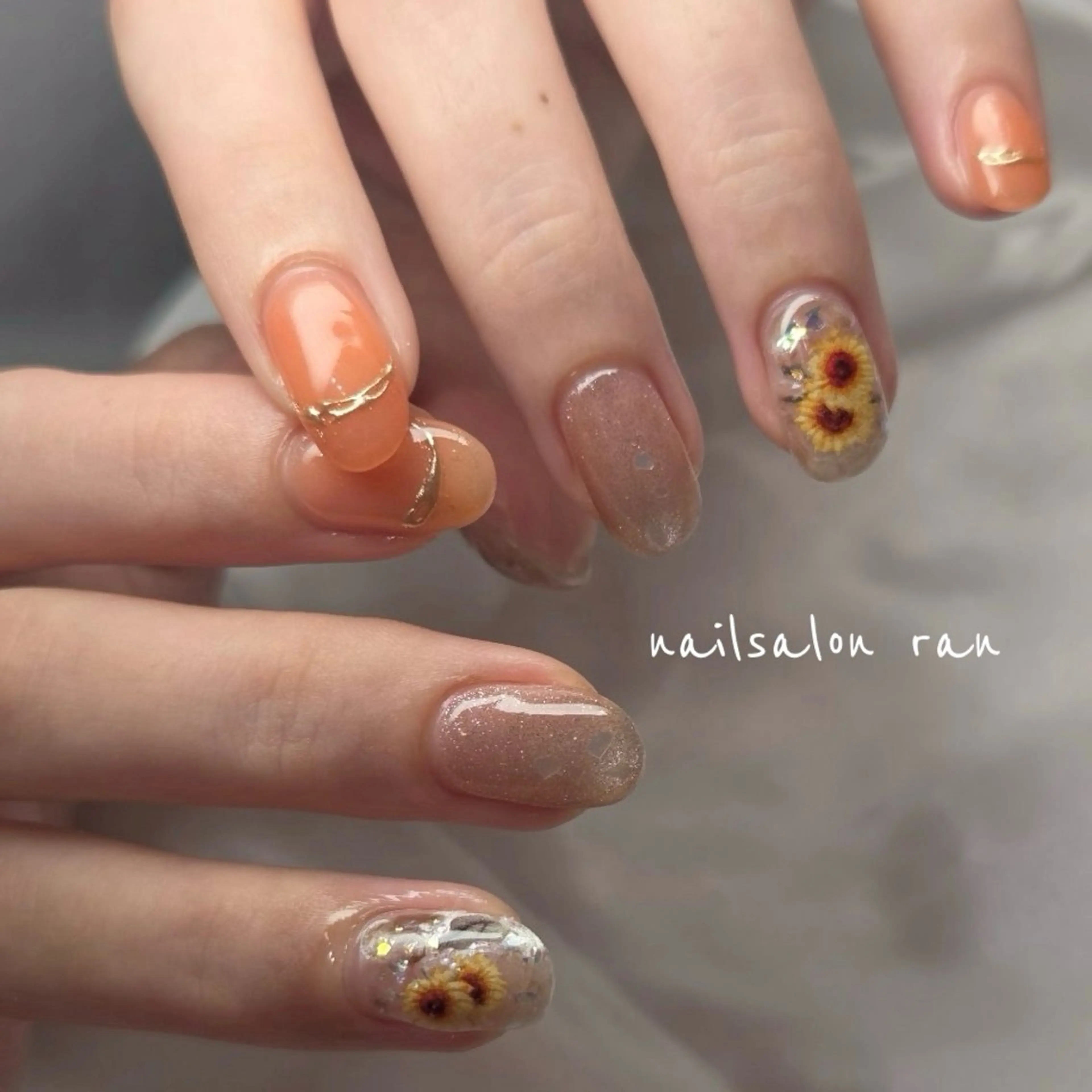 ネイル ニュアンスネイル ハンドネイル ハンドケア nailsalon ranのネイルデザイン