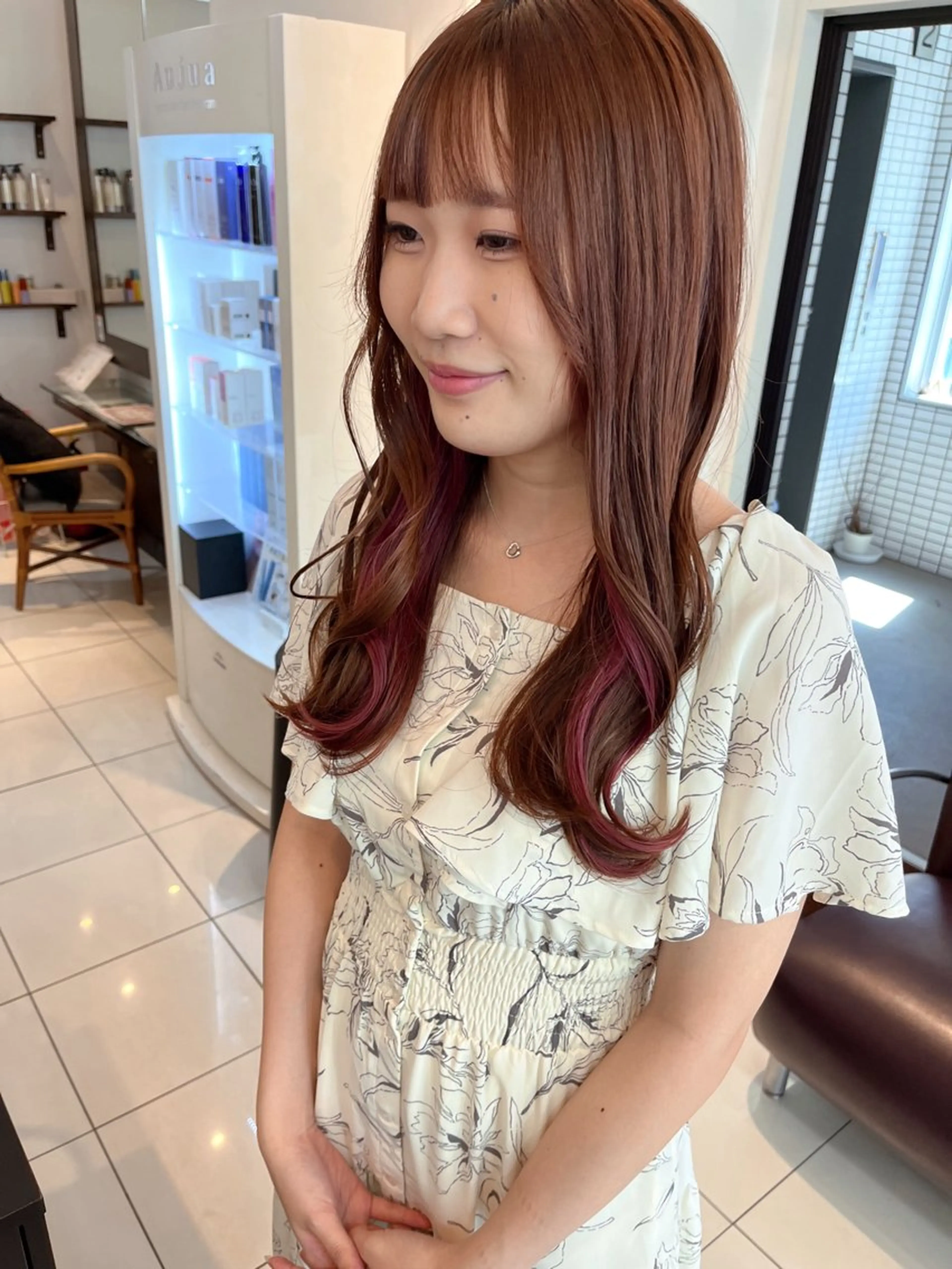 セミロング カラー アレンジ＆ショート 💙YUKINOのヘアスタイル