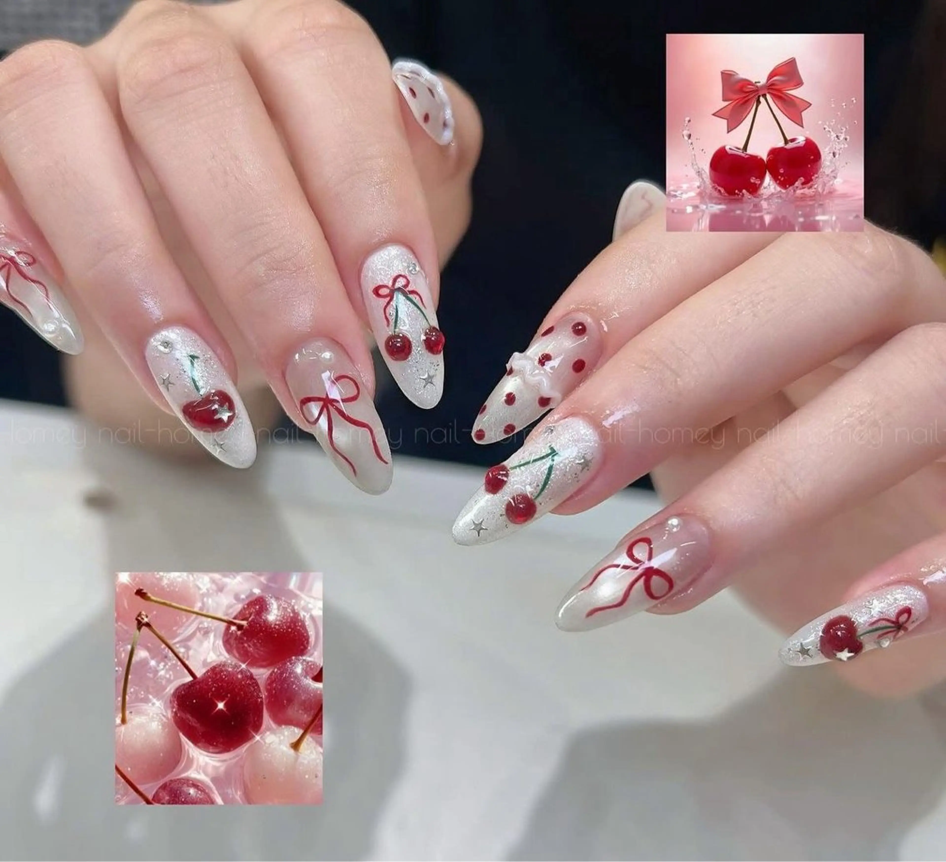 ネイル チークネイル クリアネイル ガーリー キラキラネイル 韓国ネイル Ume Nail Studioのネイルデザイン
