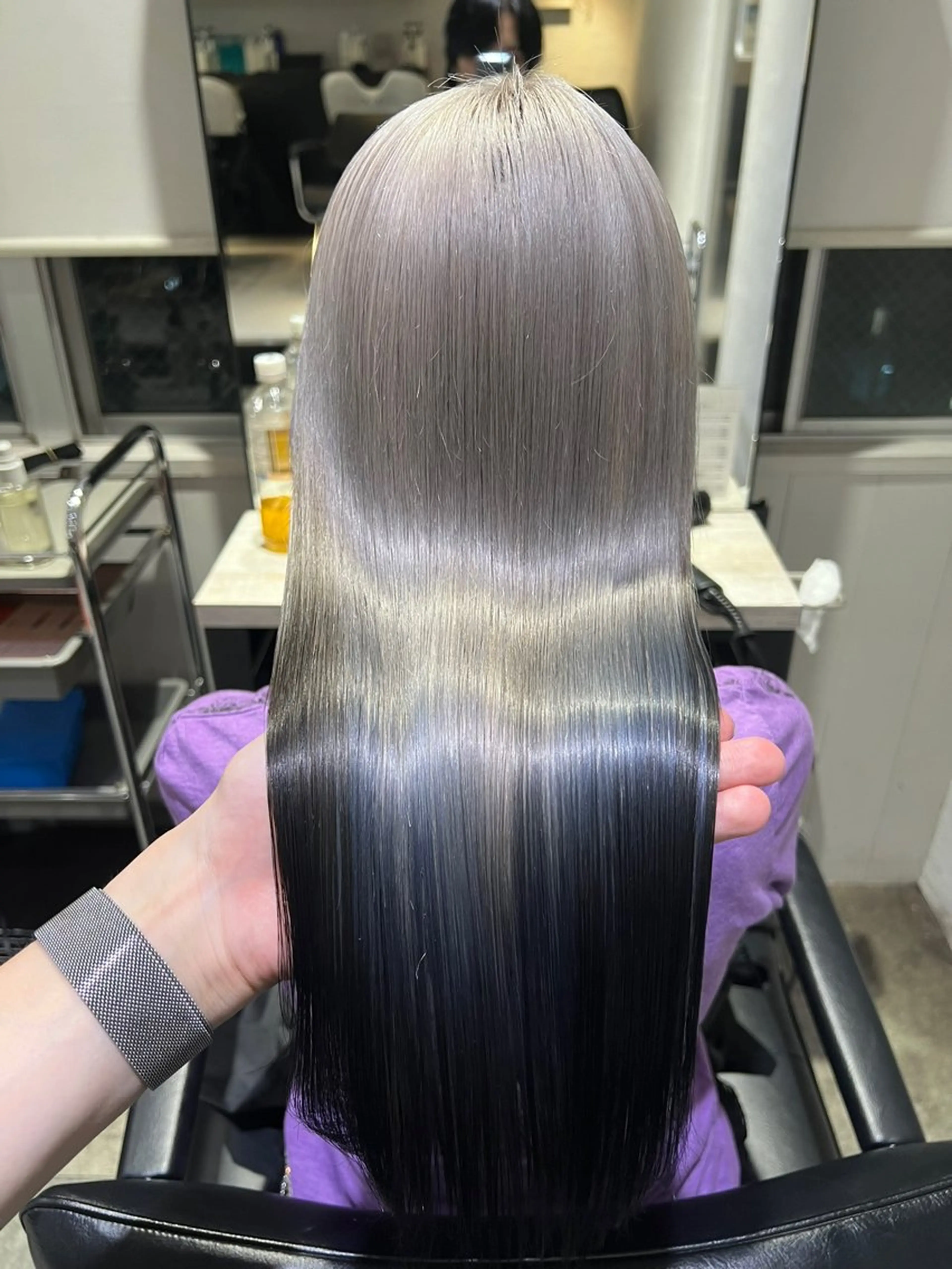 セミロング カラー ヘアアレンジ 伸ばしかけ 髪質改善 トリートメント 🍯傷ませないカラー 髪質改善🍯彪雅のヘアスタイル