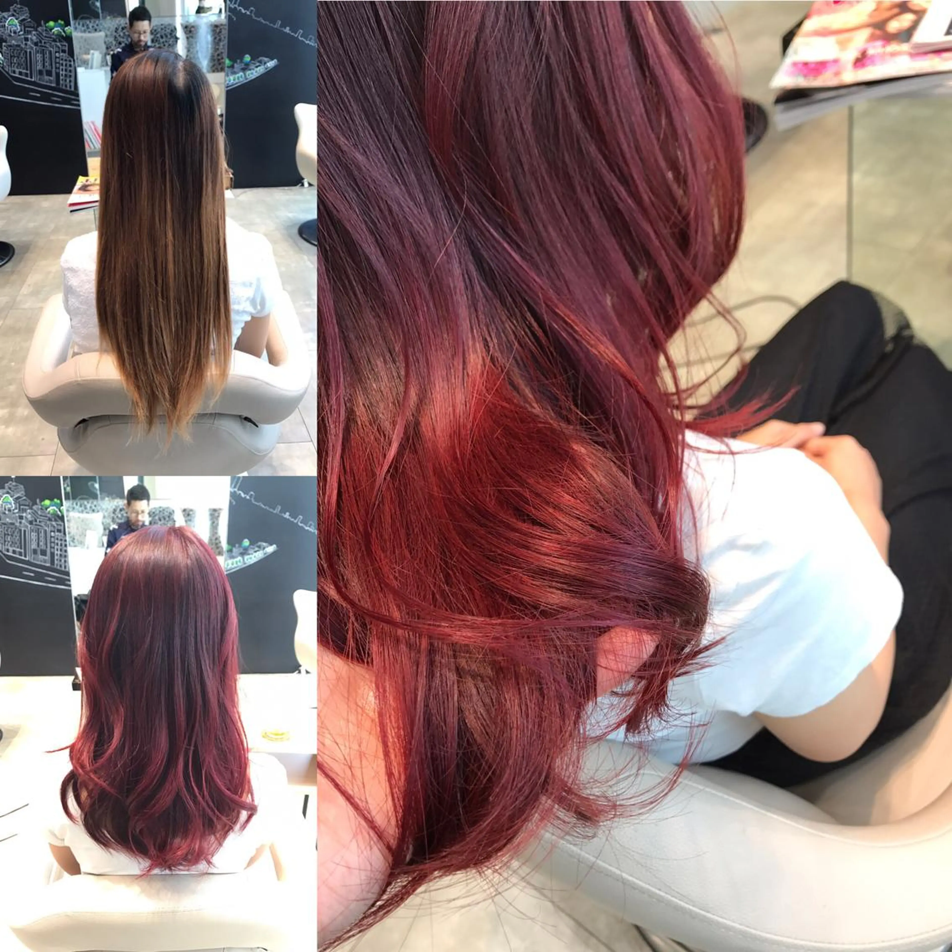 ミディアム カラー ヘアアレンジ レッドカラー Re:ta KANZOの眉毛・アイブロウイメージ