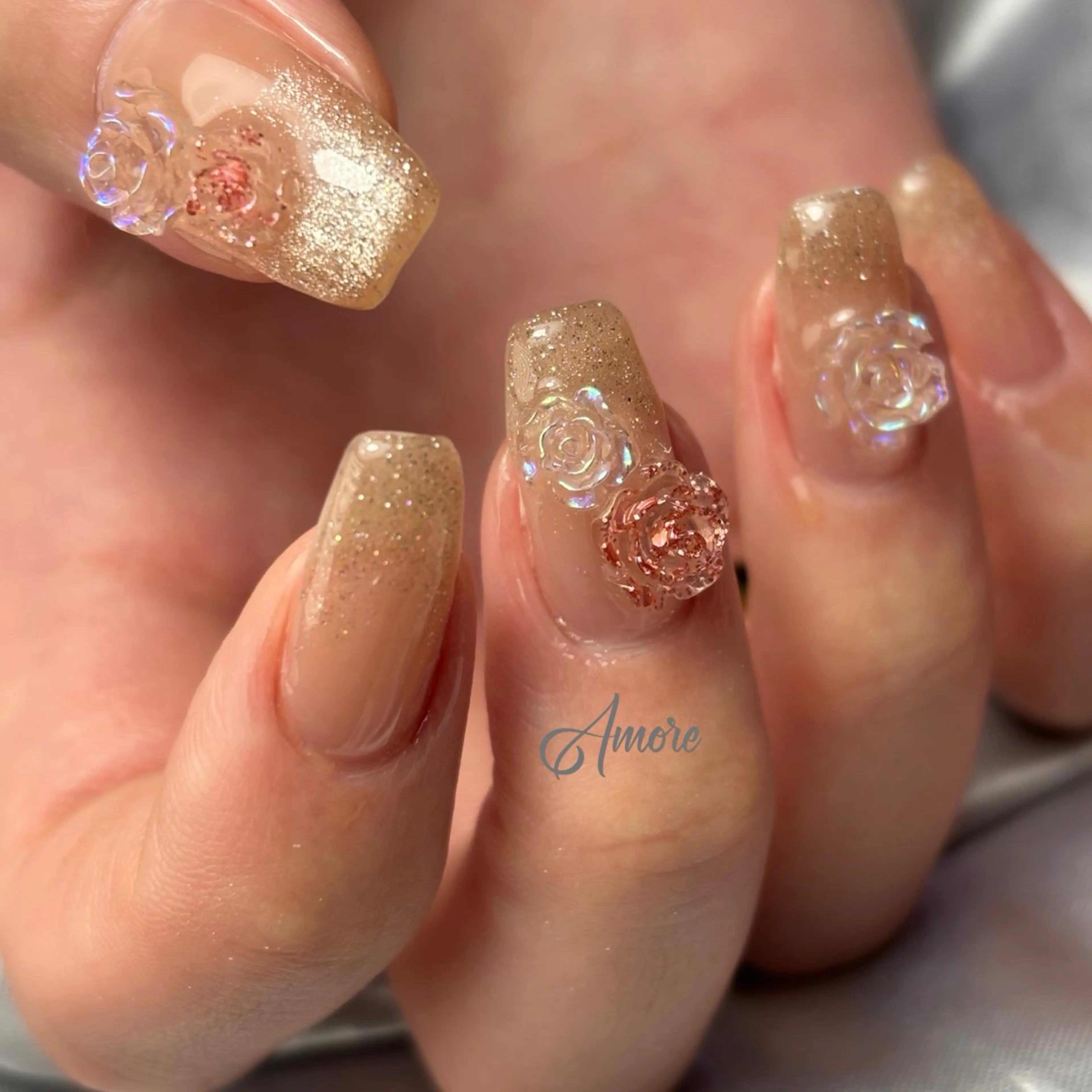 ネイル ジェルネイル キラキラネイル 韓国ネイル マグネットネイル パラジェル You kyehwaのネイルデザイン