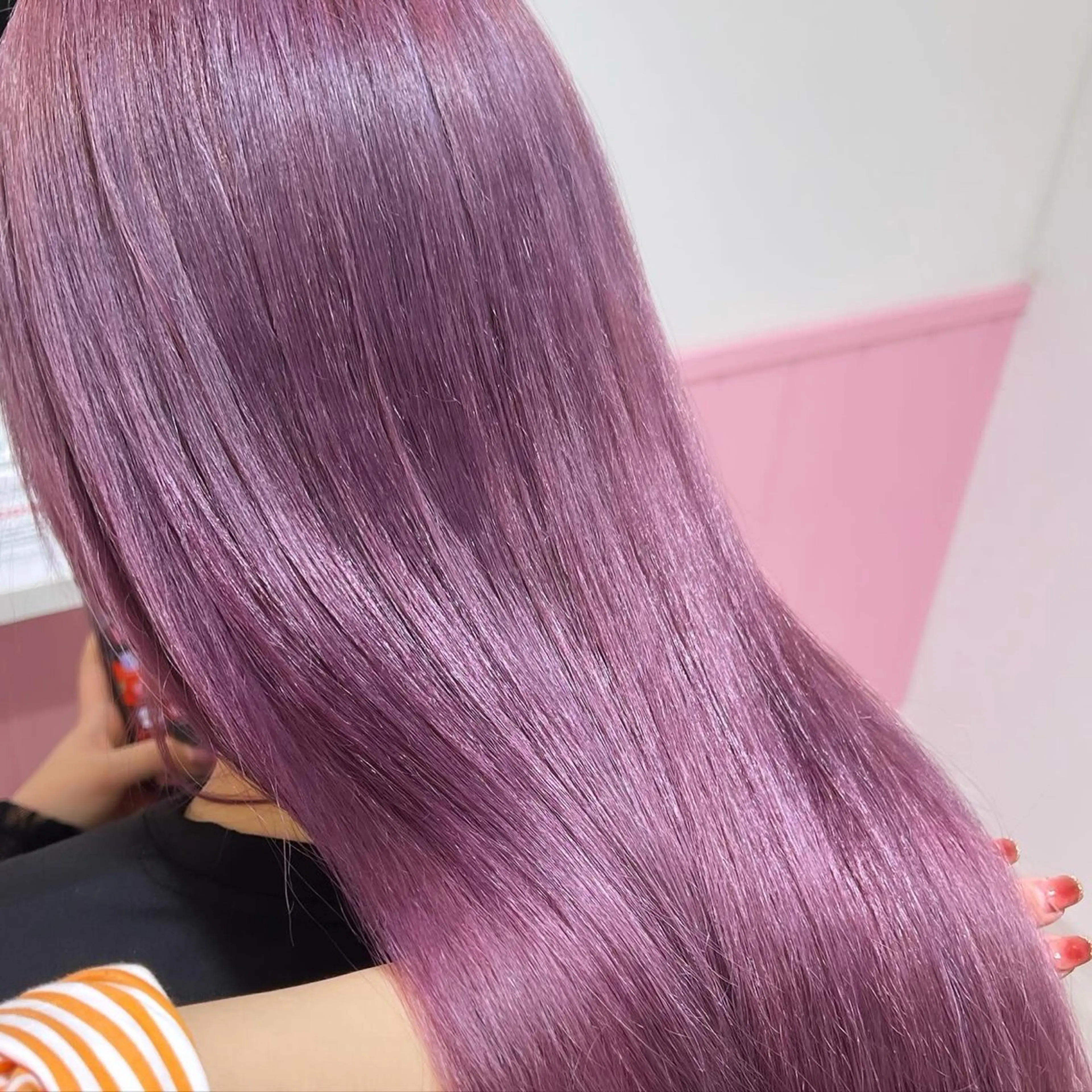 ロング カラー 髪質改善 ヘアカラー トリートメント 🎀ダブルカラー/ ピンク×ガーリー🎀のヘアスタイル