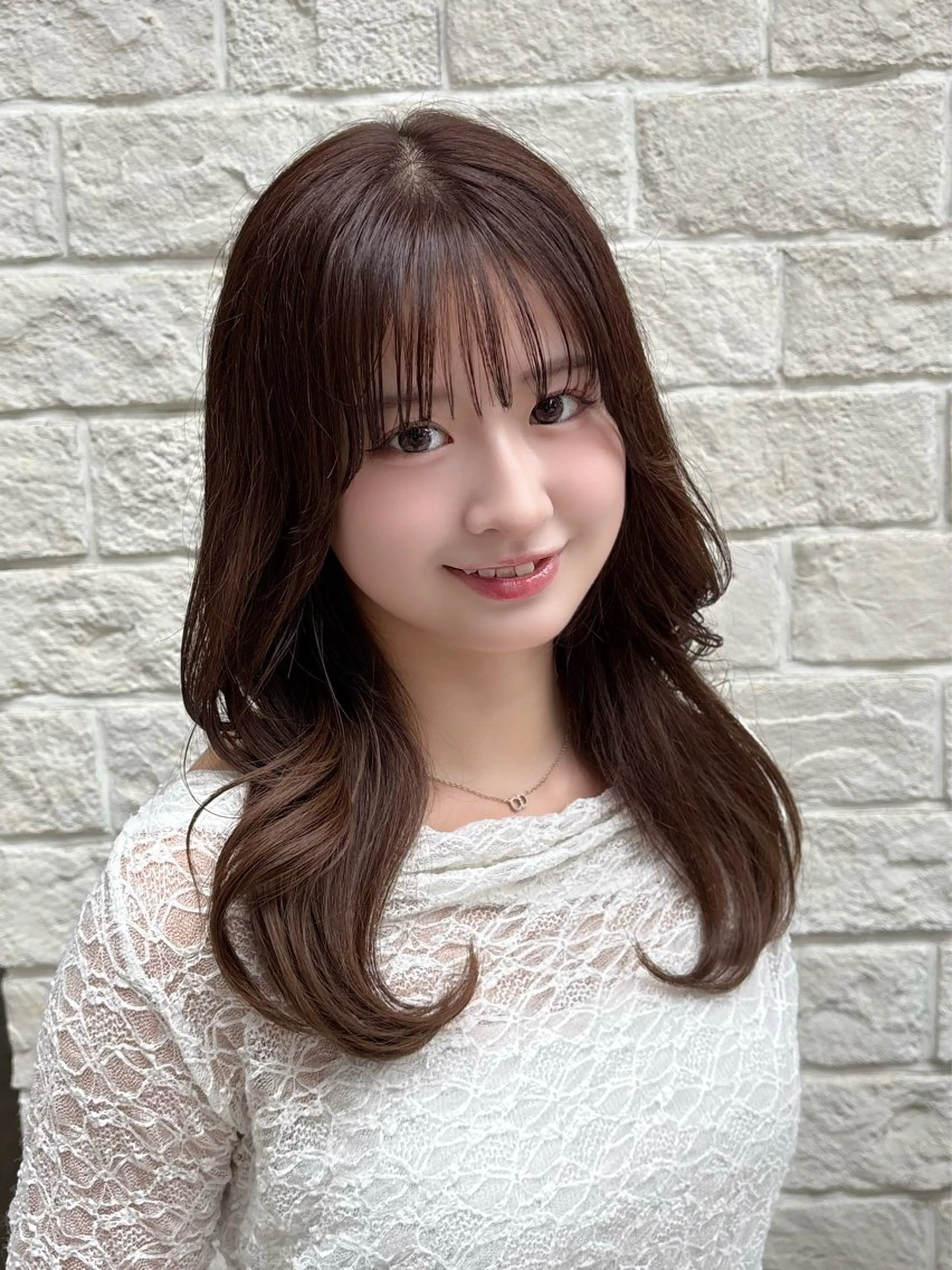 セミロング くびれヘア 顔まわりレイヤー 顔周りカット レイヤーカット カット トリートメント Ayano‪‪🎀似 合わせ×透明感🎀のヘアスタイル