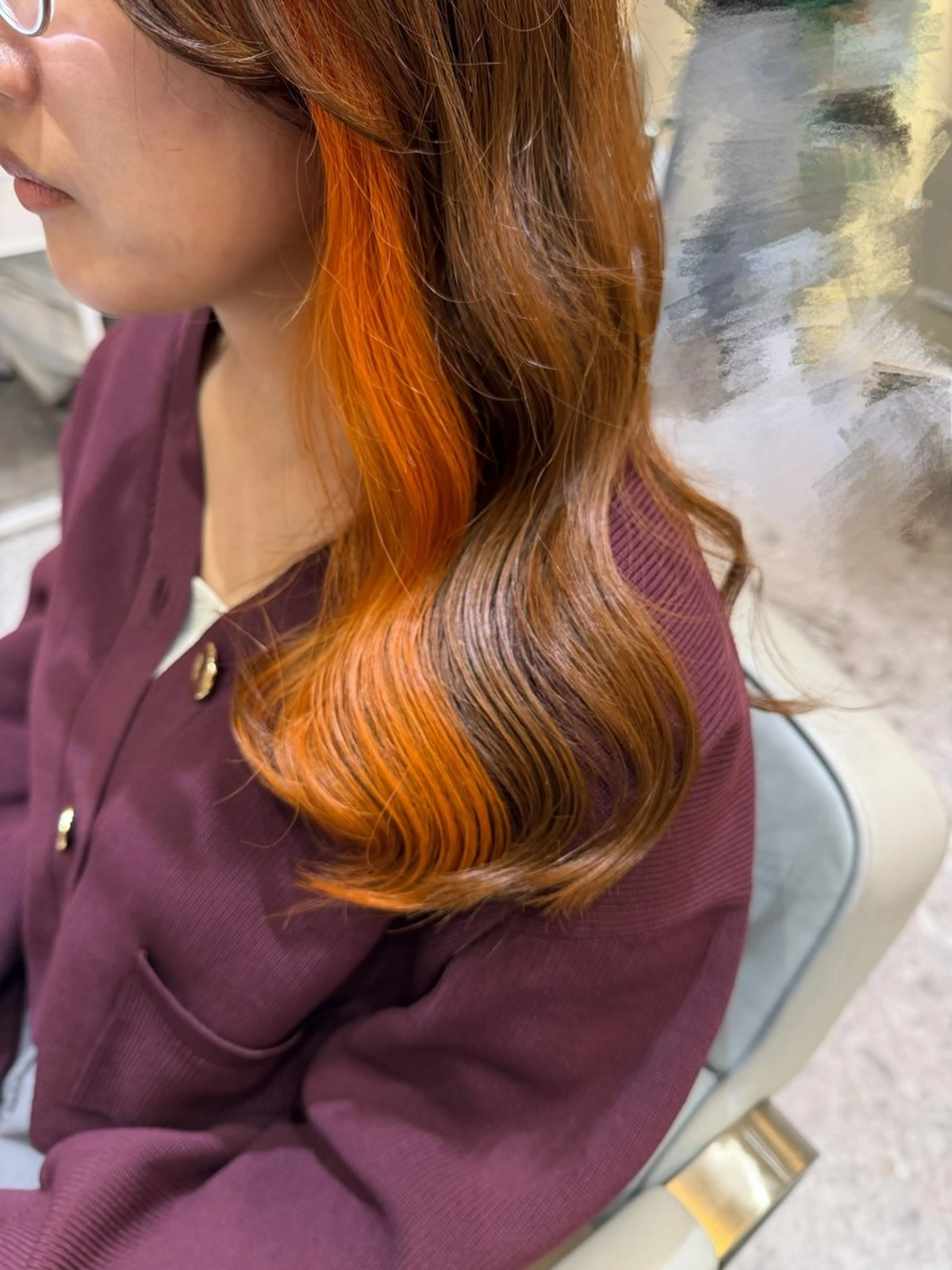 セミロング ヘアカラー トリートメント 🎀髪質改善/艶髪/ 艶カラー🎀浅田涼風のヘアスタイル