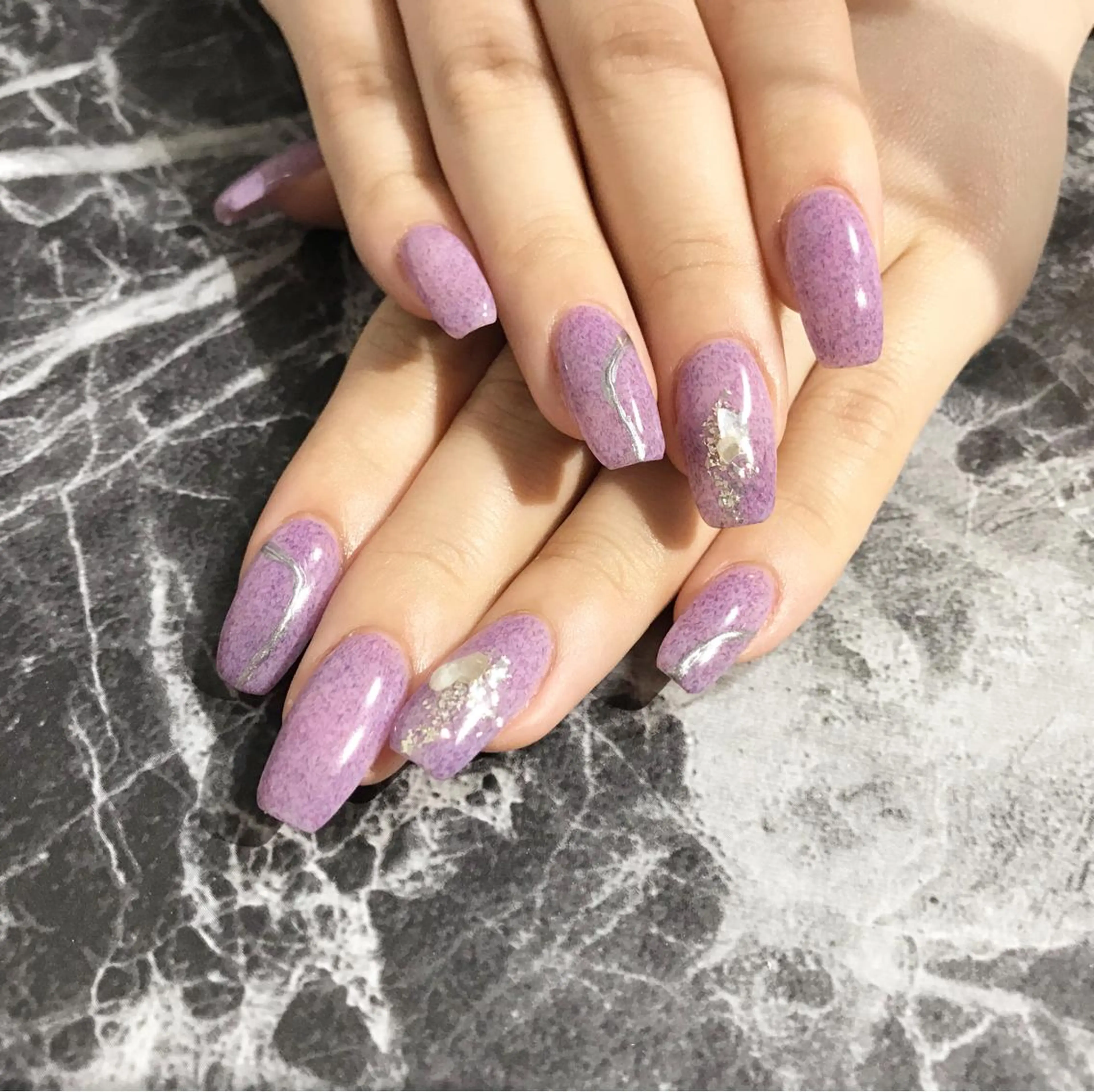 ネイル フットネイル ニュアンスネイル パープル シンプルネイル 春ネイル nail fufla ♡yamane♡のネイルデザイン