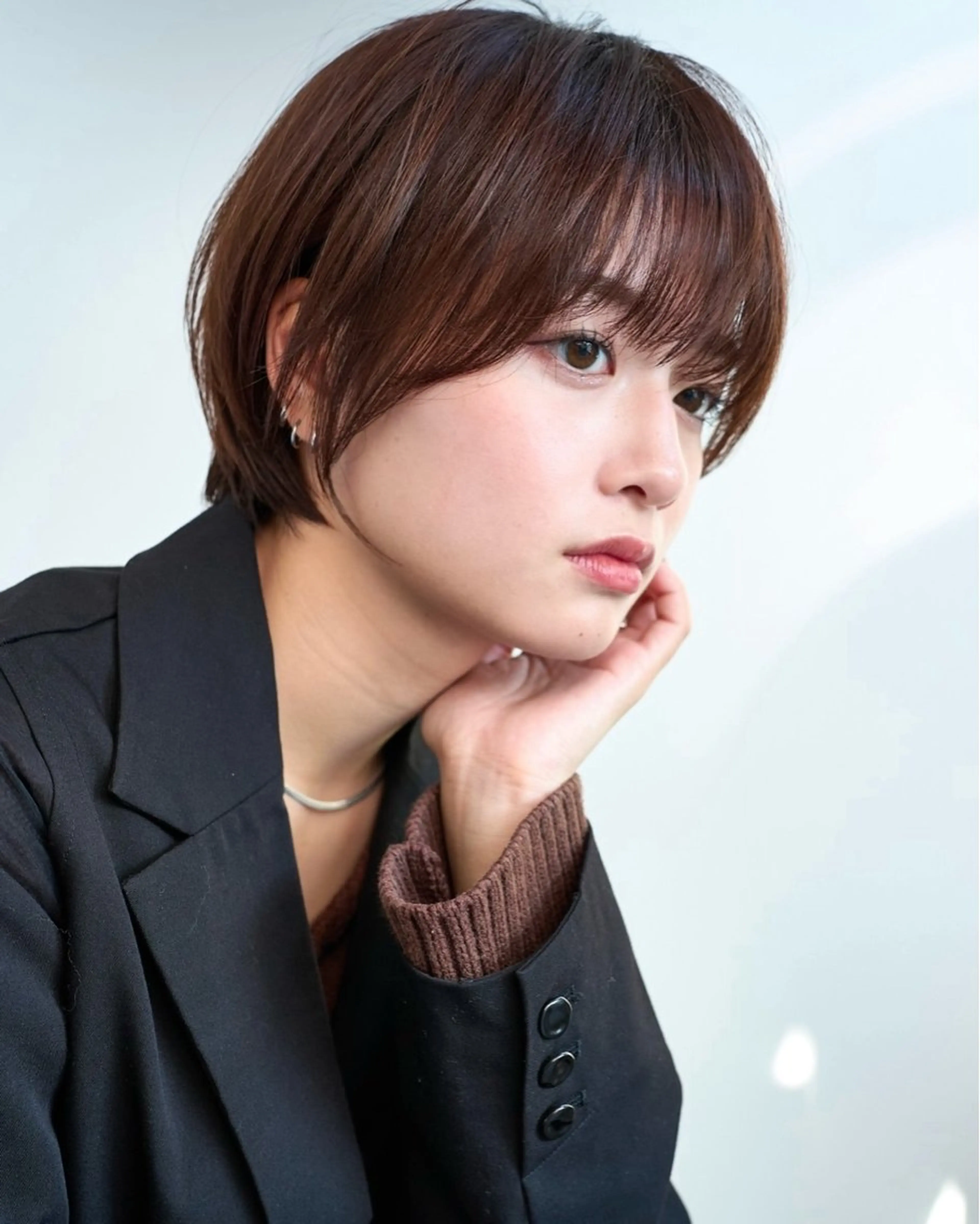 ショート カラー ショートボブ 丸みショート ボブ 似合わせカット ショートヘア カット ヘアカラー トリートメント ショート/ボブ/パー マ原宿🪷Akinaのヘアスタイル