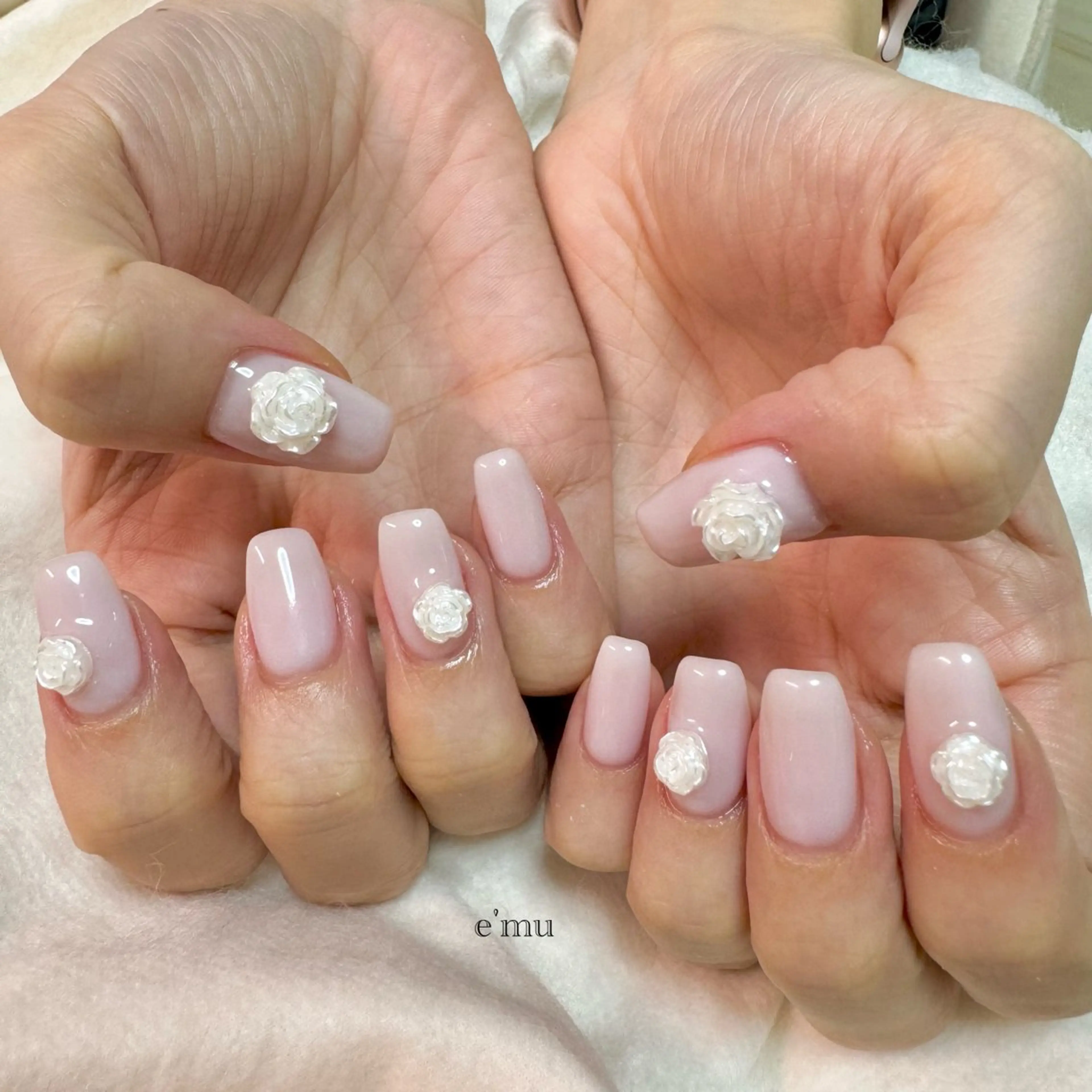 ネイル ピンク ハンドネイル nail salon e'mu💐のネイルデザイン