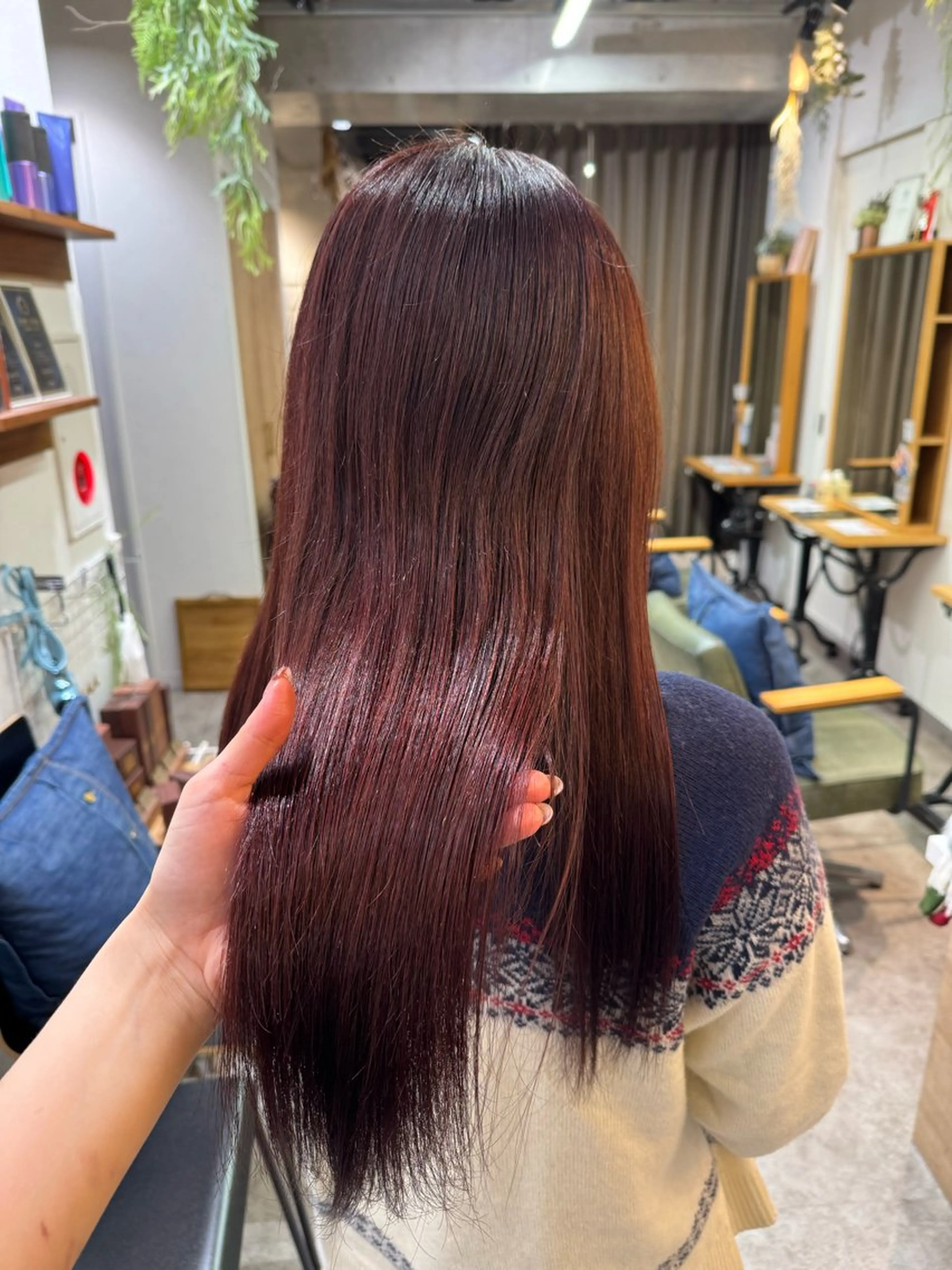 ロング カラー ブラウンカラー ピンクカラー ピンクブラウン ヘアカラー トリートメント 美髪縮毛矯正/暖色 カラー/ヘアメのヘアスタイル